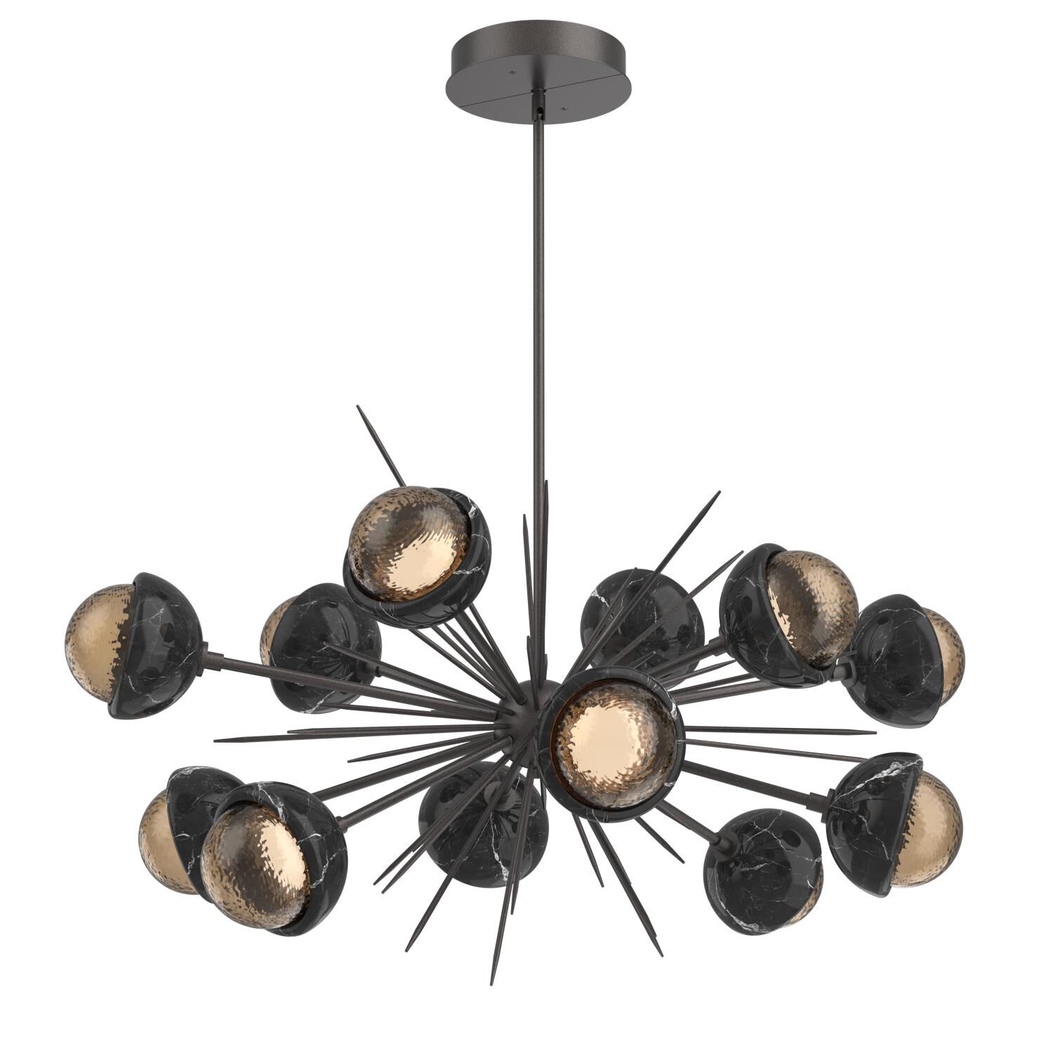 Shown in Graphite finish and Bronze glass and Black Marble accent