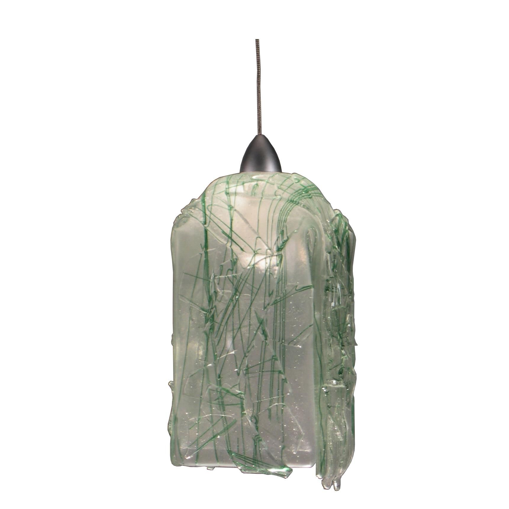 Shown in Brass Tint finish and Green-Clear glass