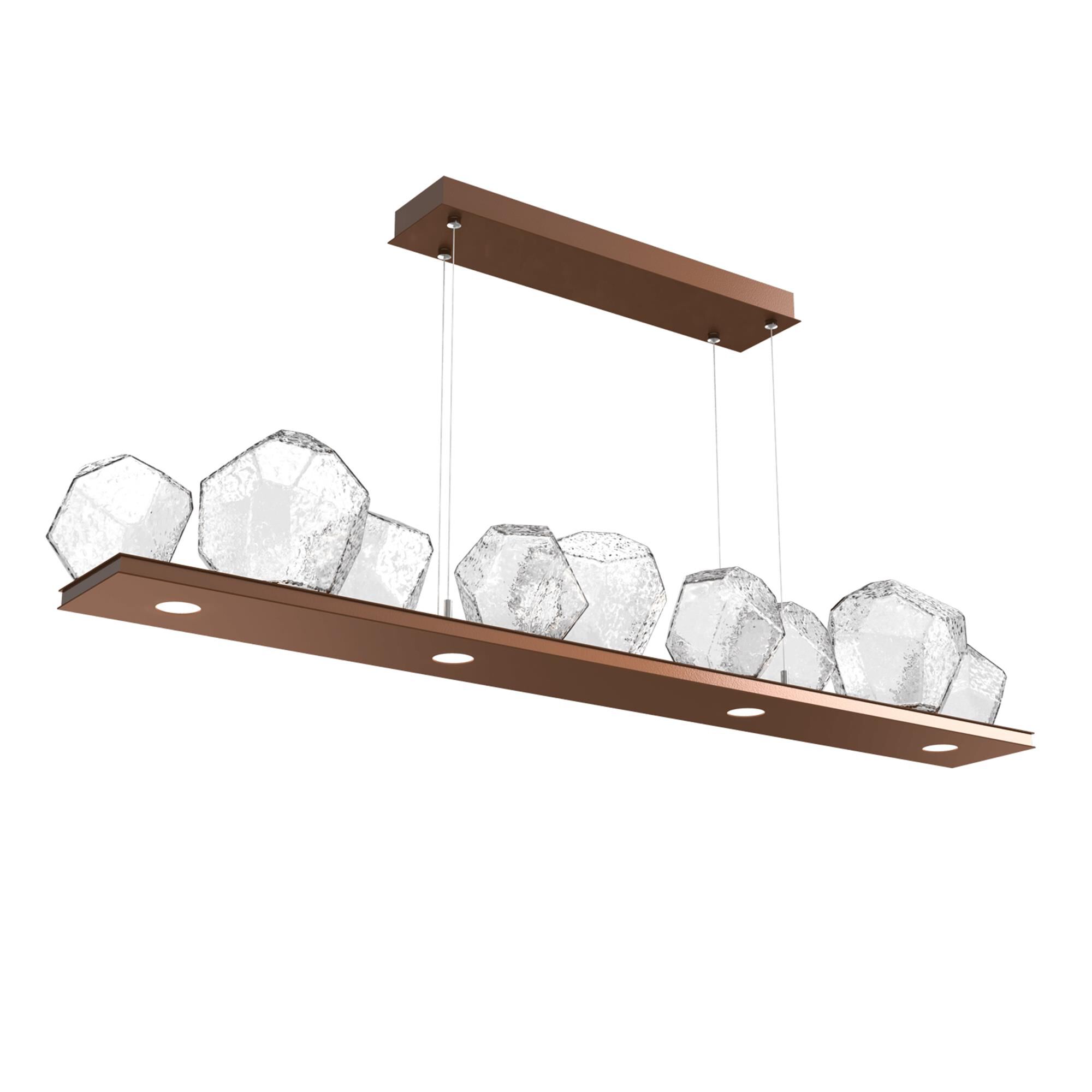 Shown in Burnished Bronze finish and Clear glass