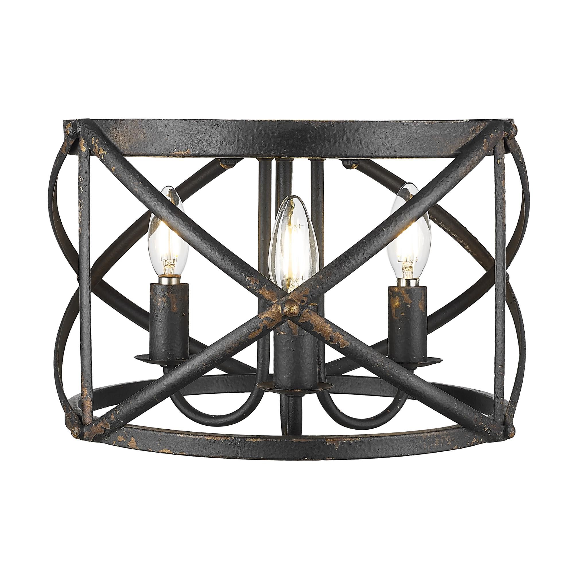 Alcott 15 Inch Flush Mount by Golden Lighting