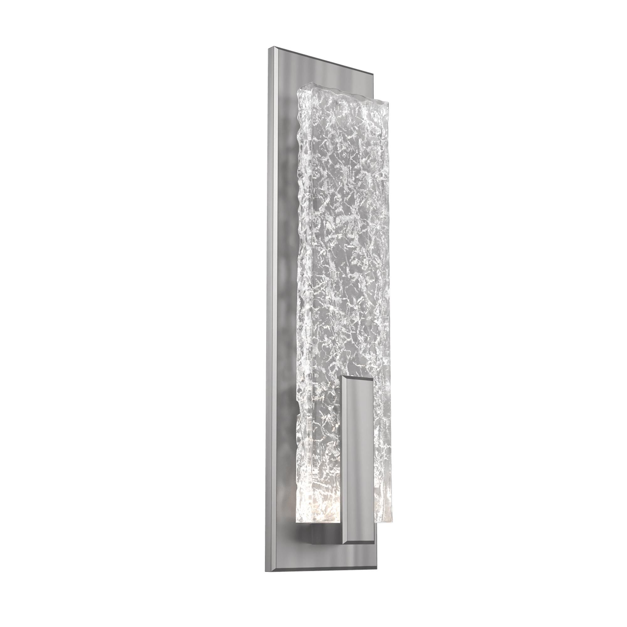 Shown in Classic Silver finish and Clear Textured Cast glass