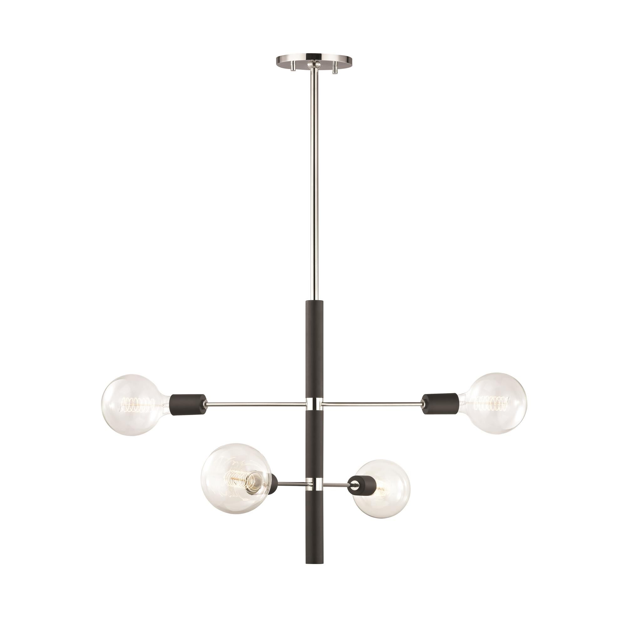 Shown in Polished Nickel finish and Black accent