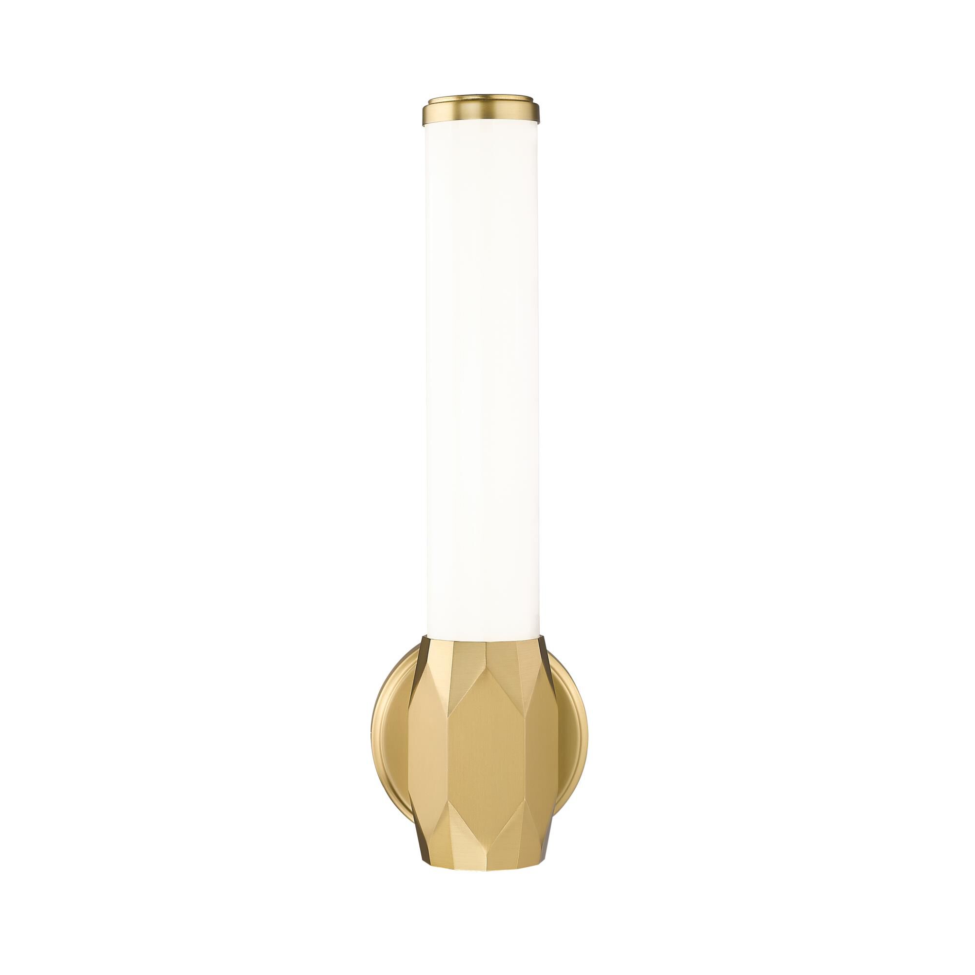 Shown in Modern Gold finish and Frosted glass and Frosted shade