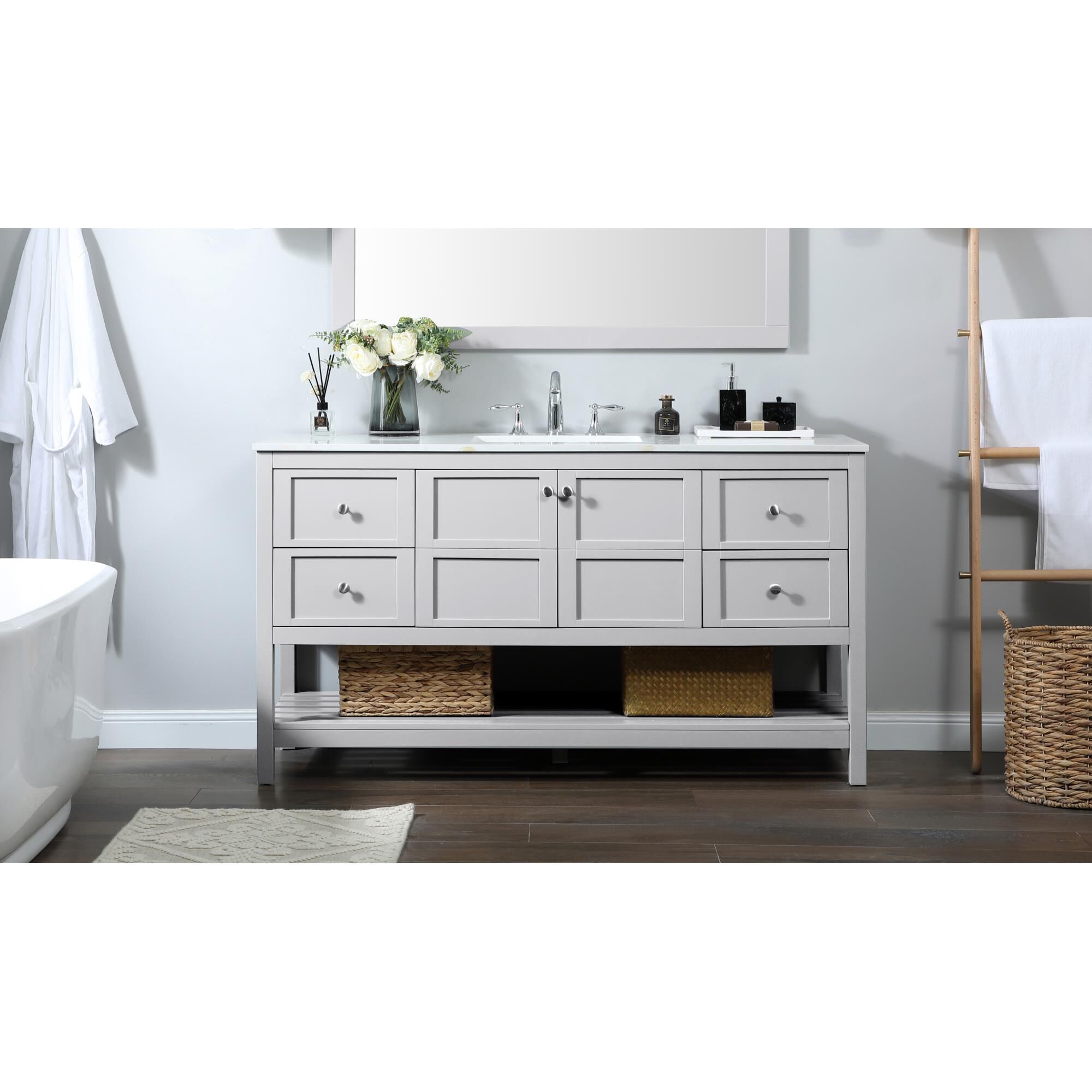 Shown in Grey finish