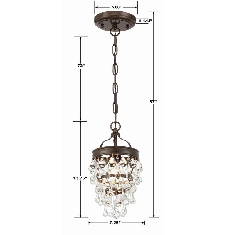 Crystorama Calypso 7 Inch Mini Chandelier