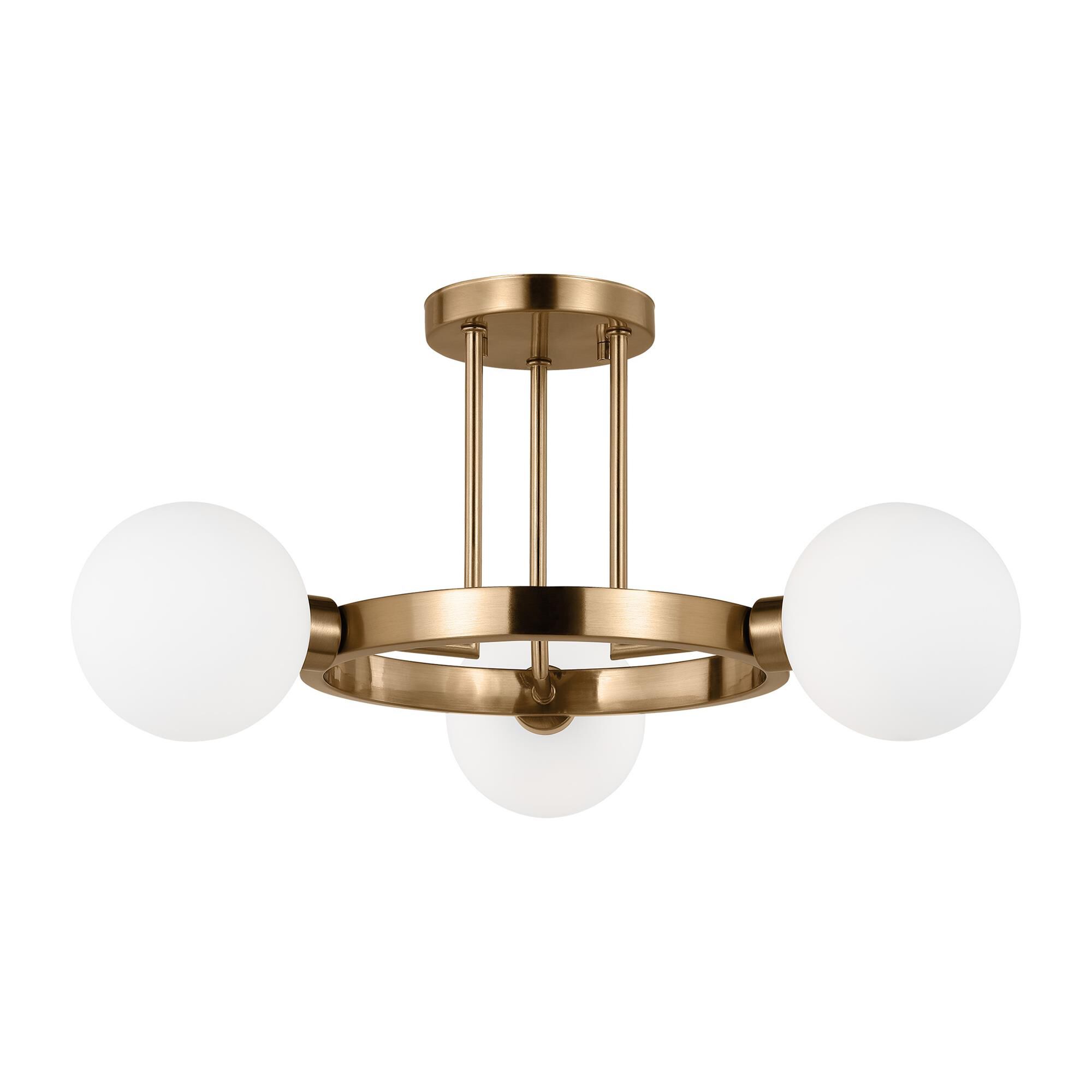 Clybourn 21 Inch 3 Light Semi Flush Mount,