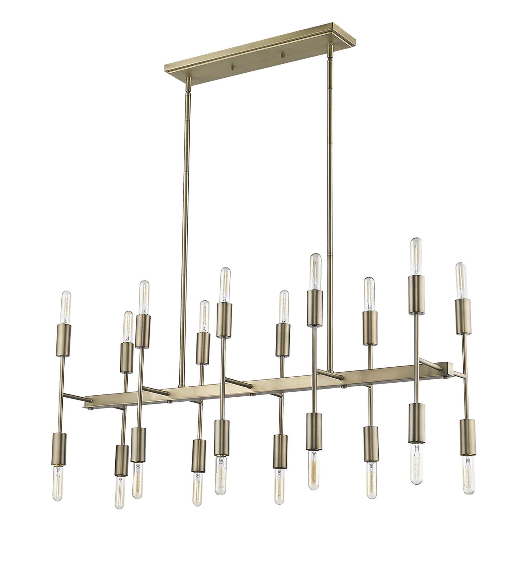 Shown in Aged Brass finish and -- glass and -- shade