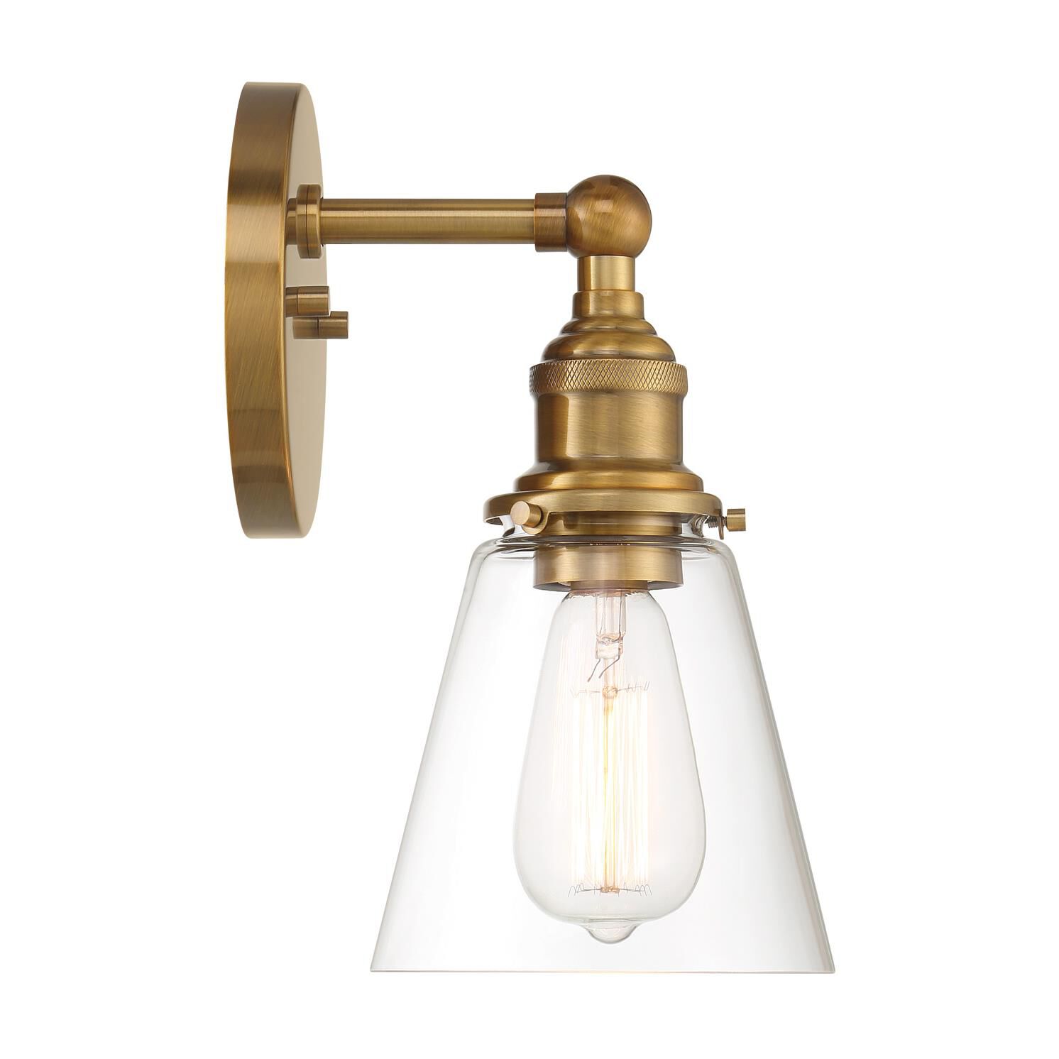 Shown in Oxidized Aged Brass finish and Clear glass