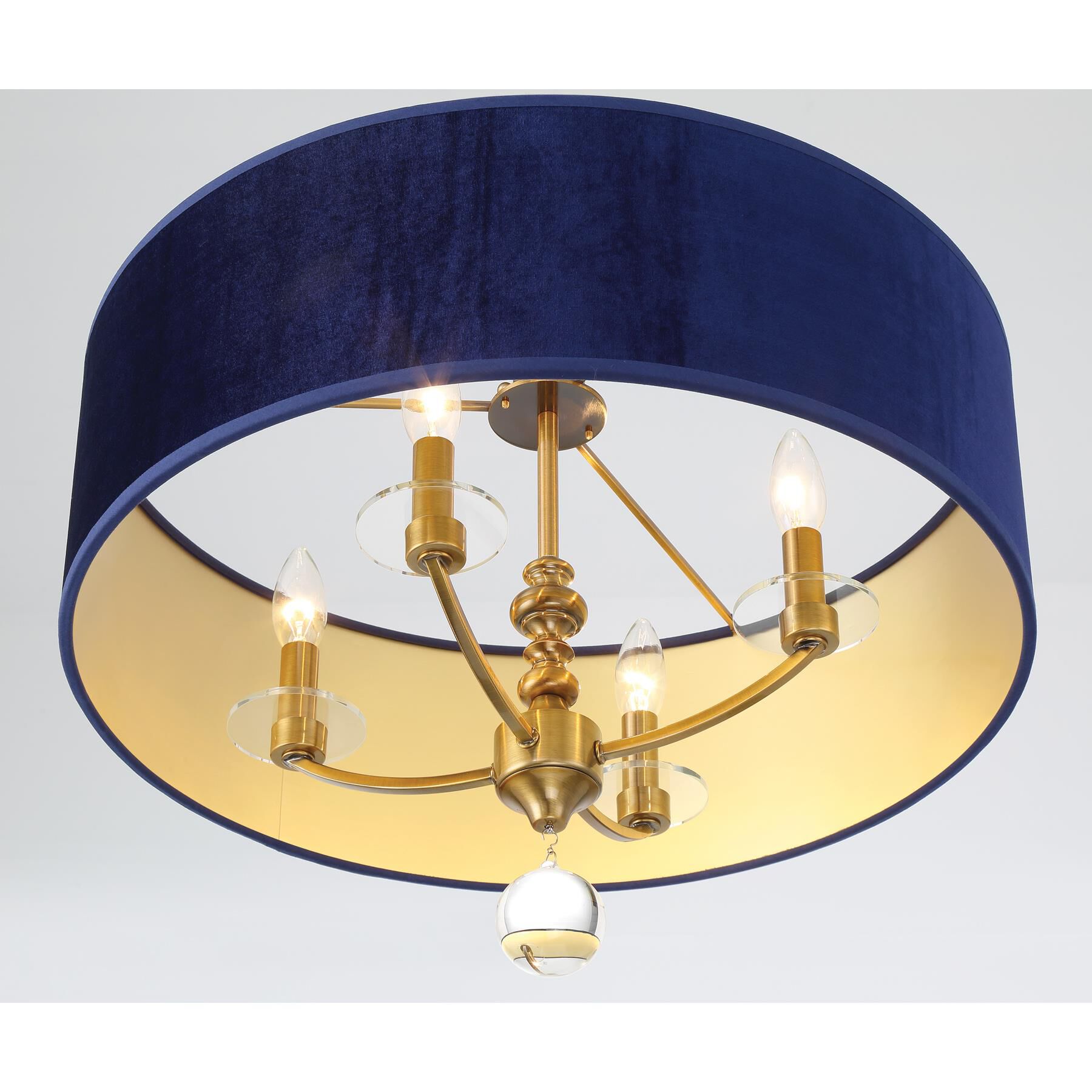 Shown in Oxidized Aged Brass finish and Velvet shade