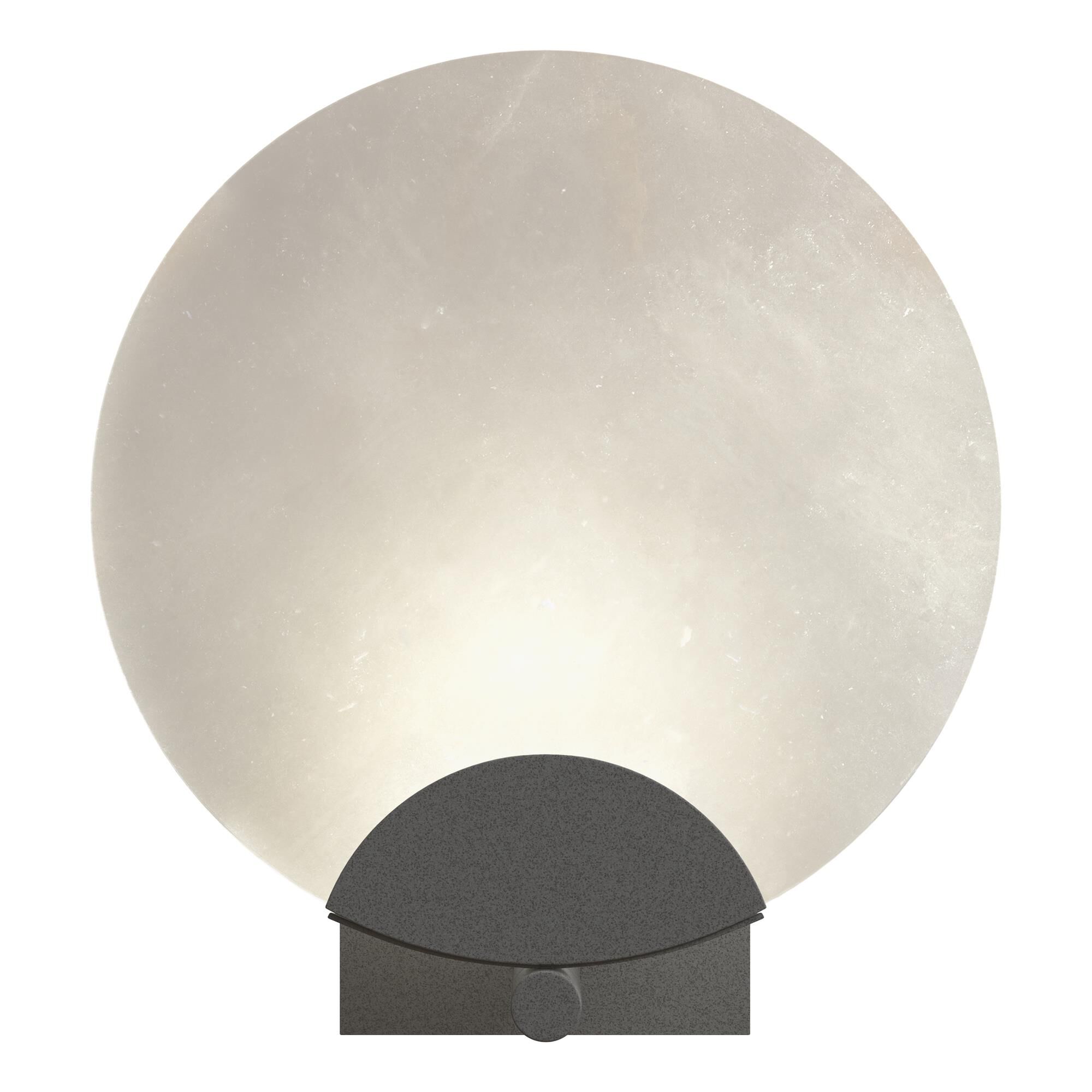 Shown in Natural Iron finish and White Alabaster shade