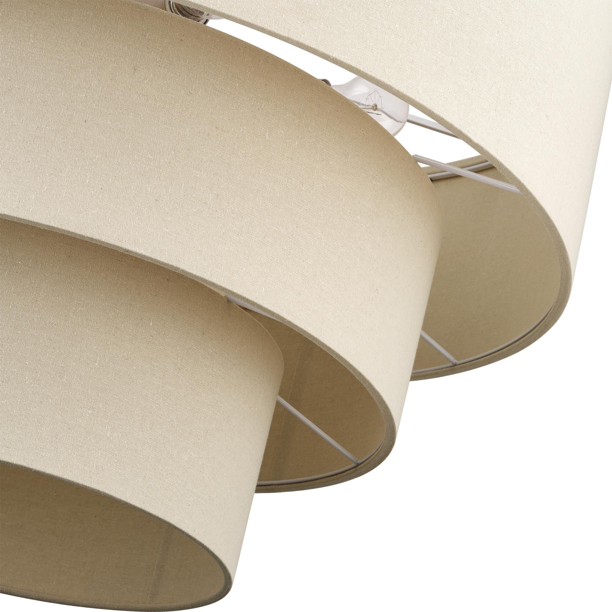 Shown in Antique Gold Leaf finish and Hand Crafted Parchment Color Hardback Fabric shade