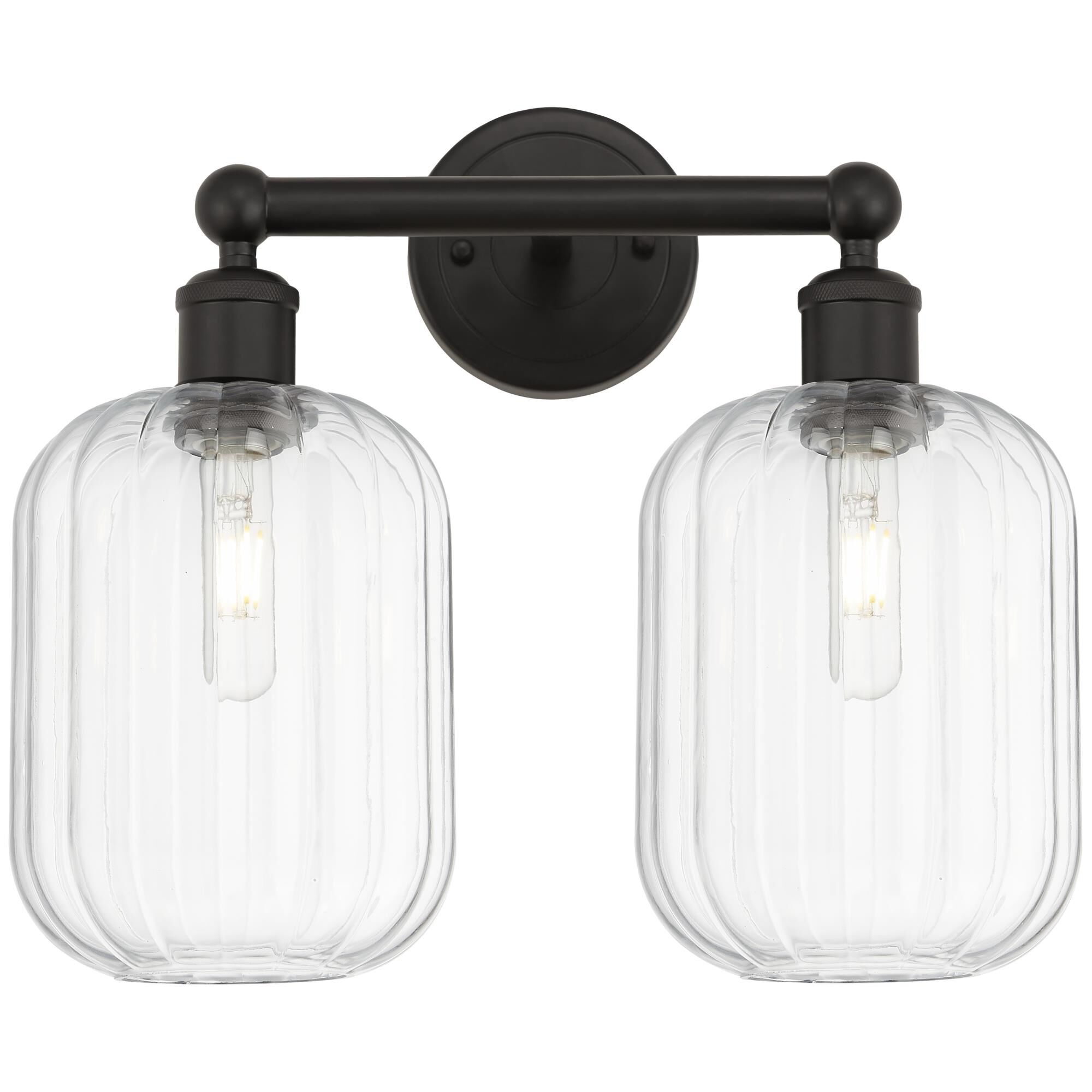 Shown in Oil Rubbed Bronze finish and Clear glass