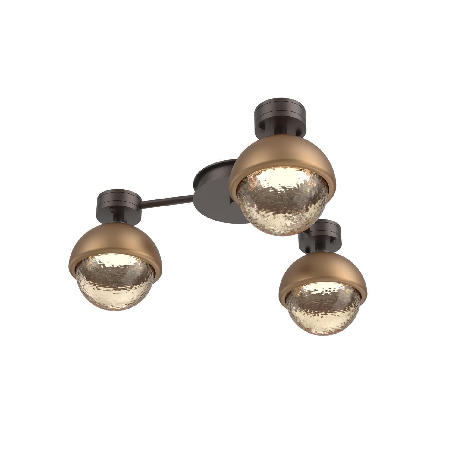 Shown in Flat Bronze finish and Amber glass and Novel Brass accent