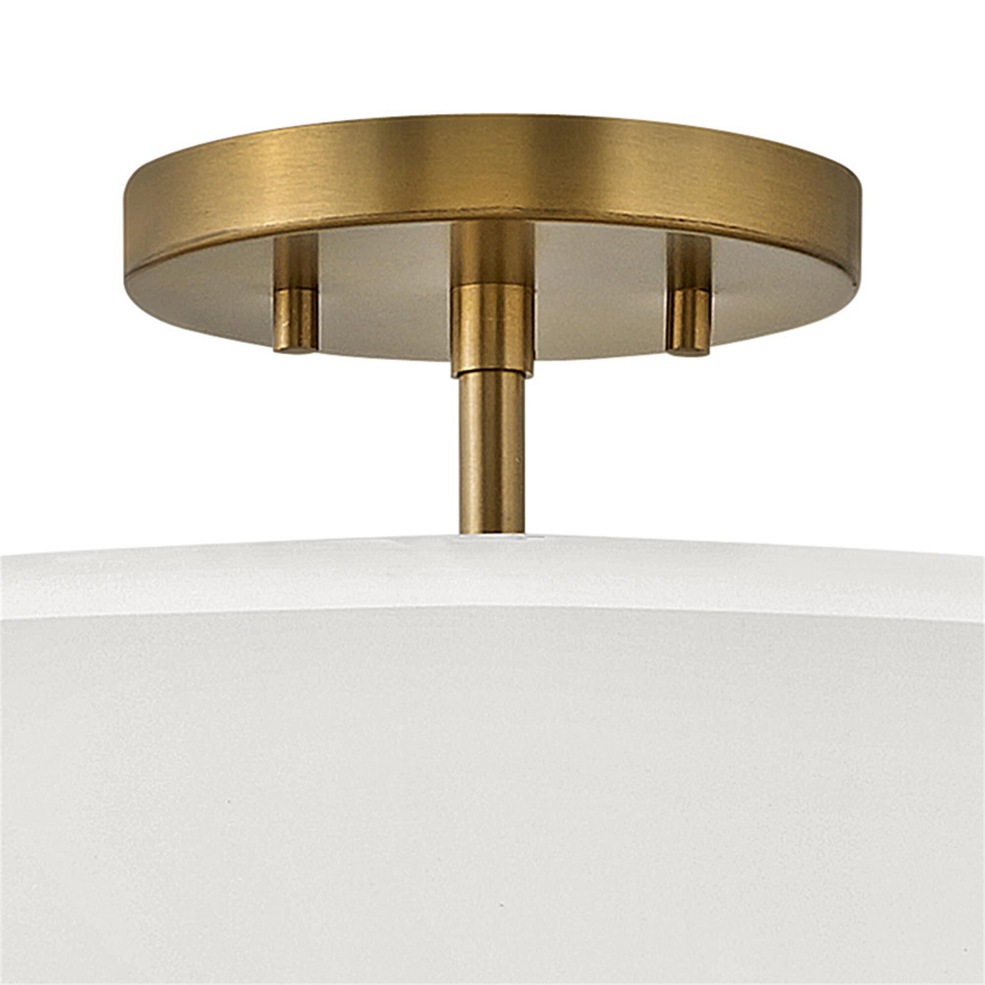 Graham 16 Inch 3 Light Semi Flush Mount,