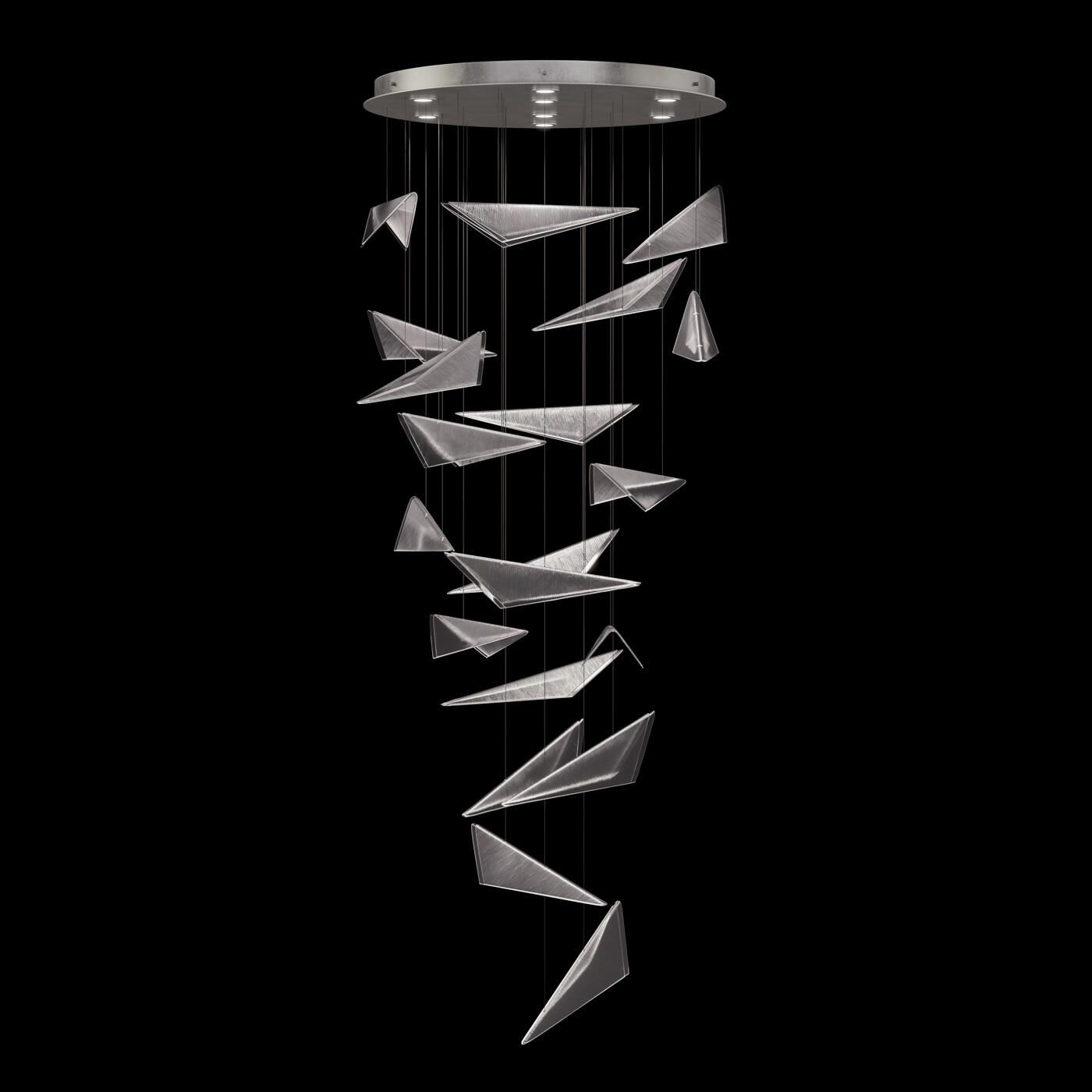 Shown in Silver finish and Clear Linear glass