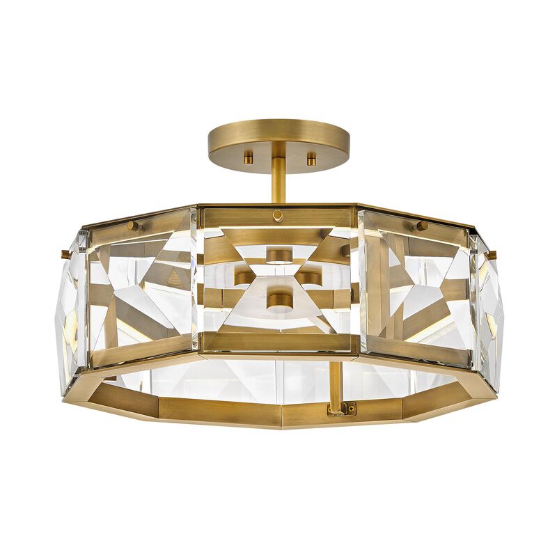 Jolie 19 Inch 1 Light LED Semi Flush Mount by Fredrick Ramond