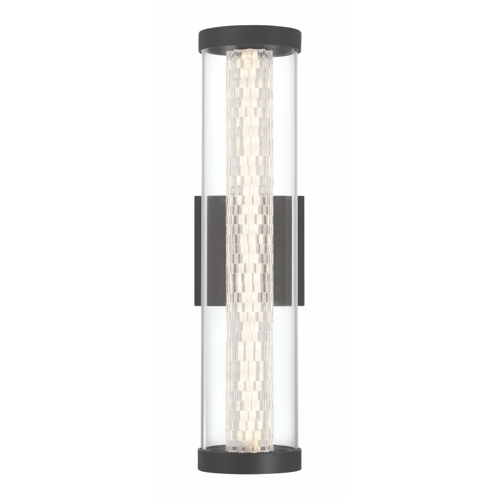 Shown in Black finish and Pitch Clear Crystal glass