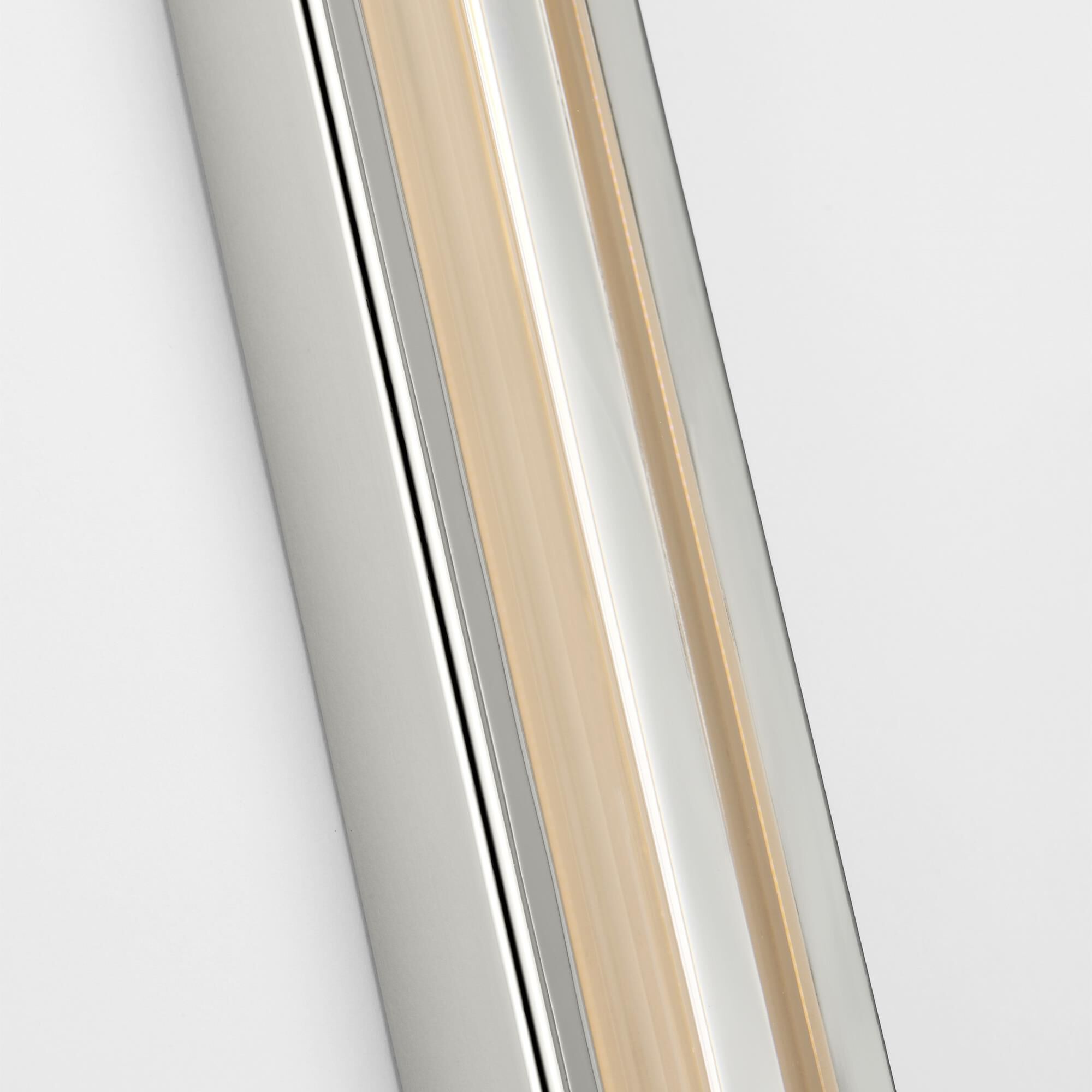 Shown in Polished Nickel finish and Clear Crystal glass
