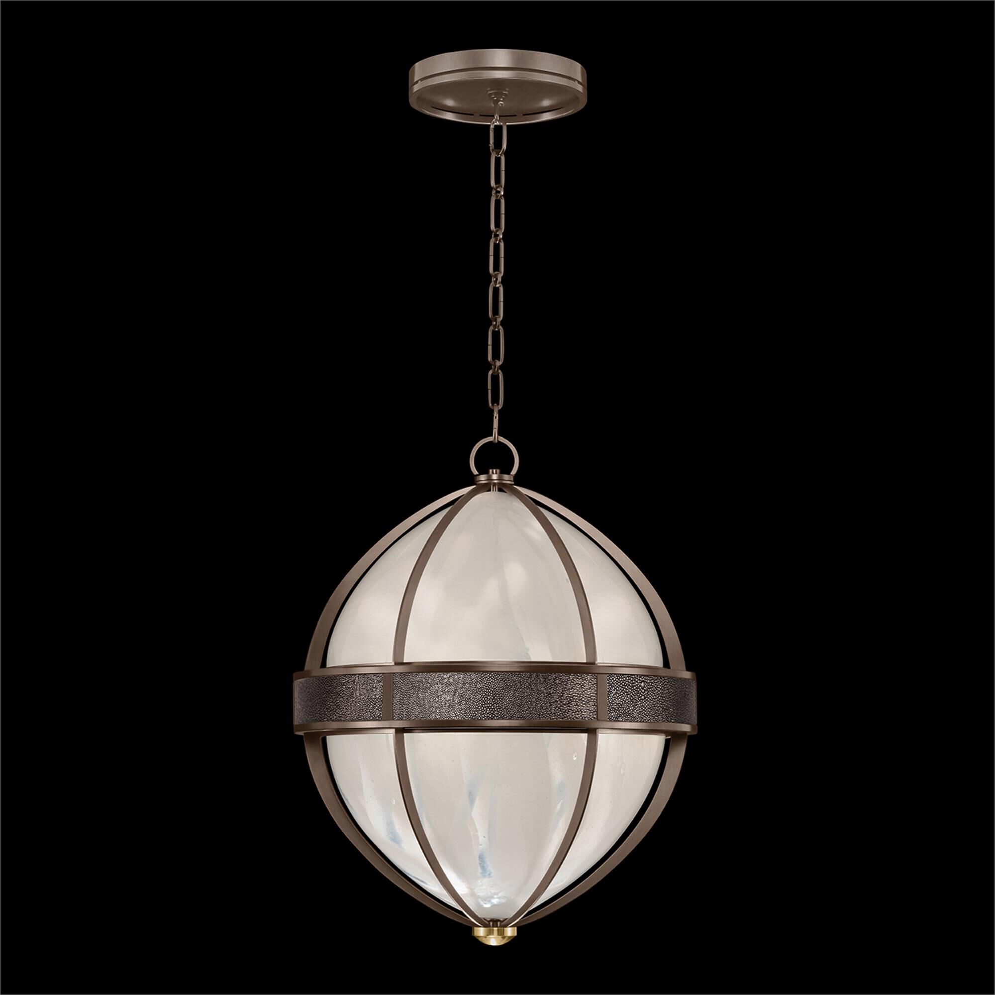 Shown in Bronze and Brass  finish and Pebble accent