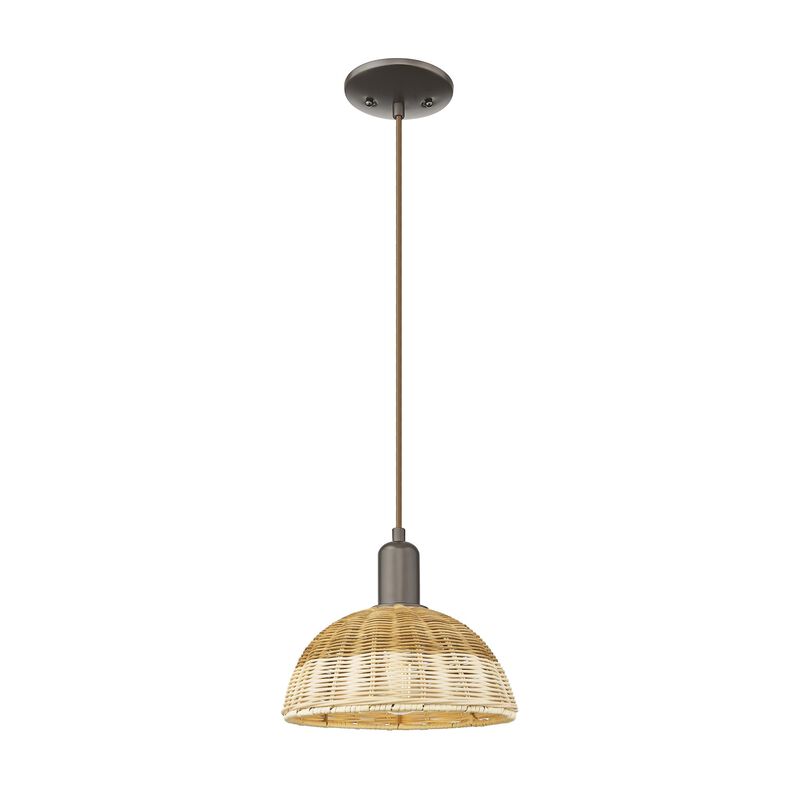 Bruno Marashlian Natural Ballston Dome 9 Inch Mini Pendant by Innovations Lighting