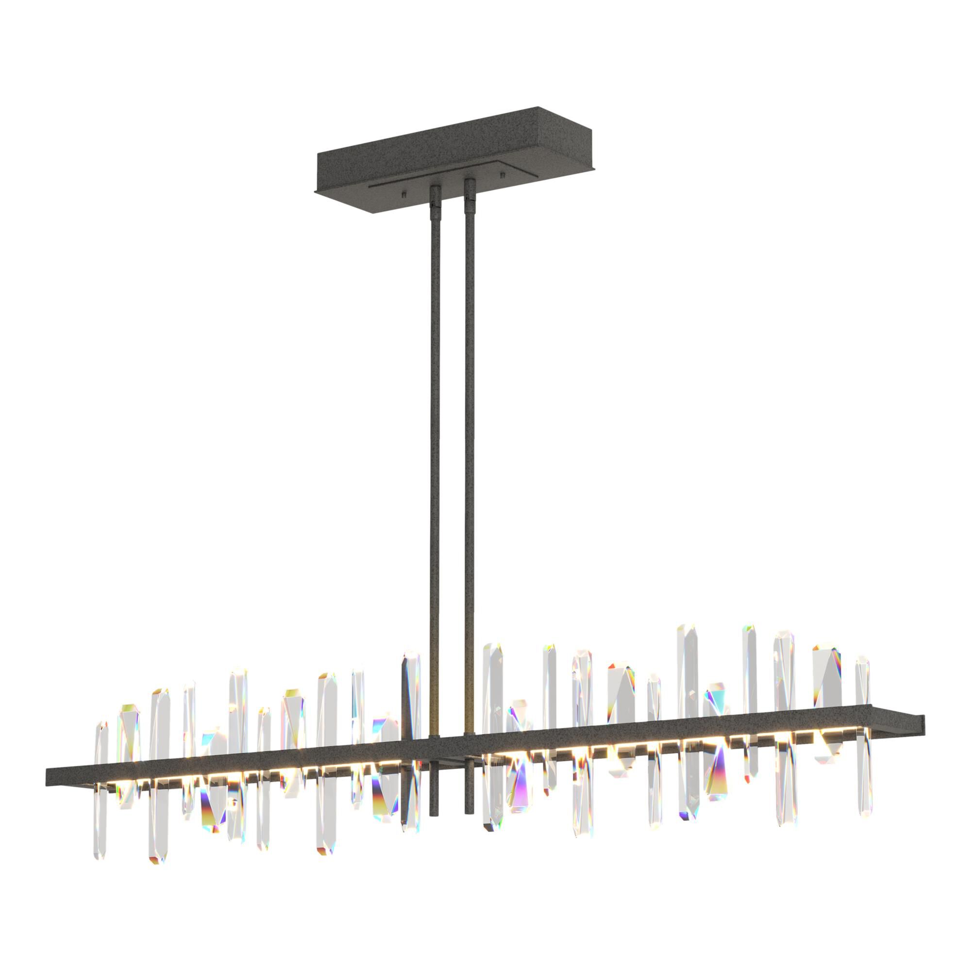Shown in Natural Iron finish and Clear shade