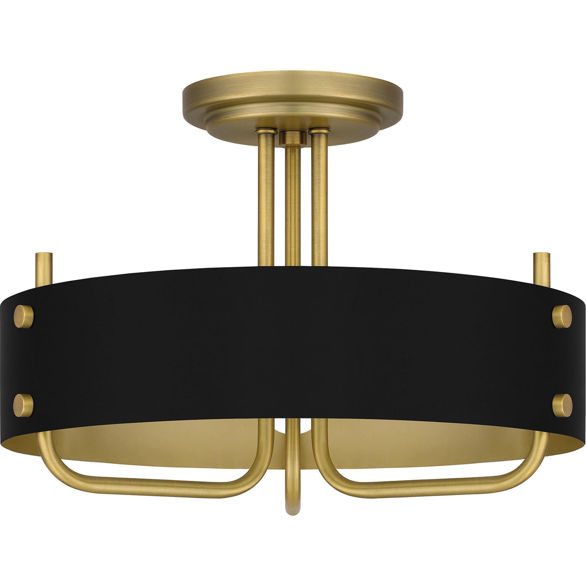 Madden 17 Inch 3 Light Semi Flush Mount by Quoizel