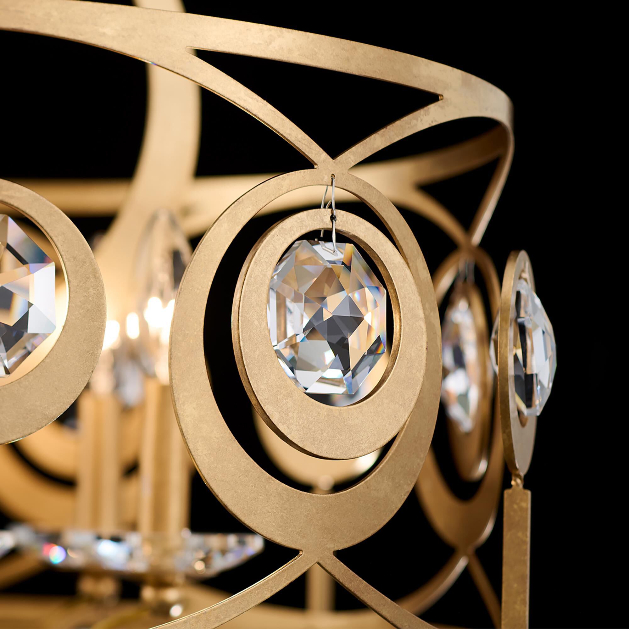 Shown in French Gold finish and Clear Radiance crystal