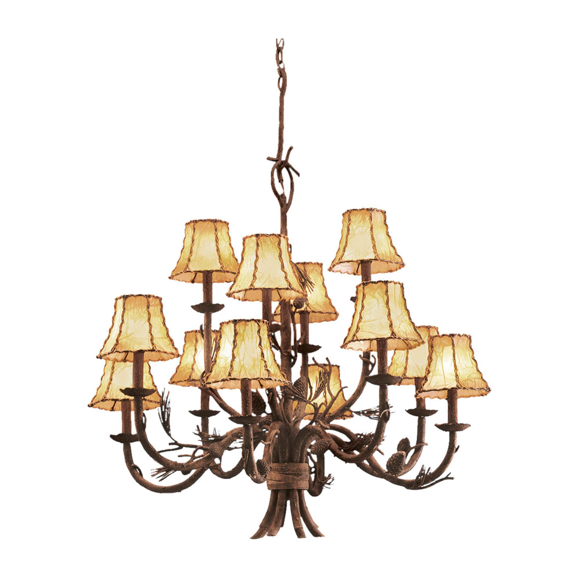 Ponderosa 35 Inch 12 Light Chandelier by Kalco Lighting
