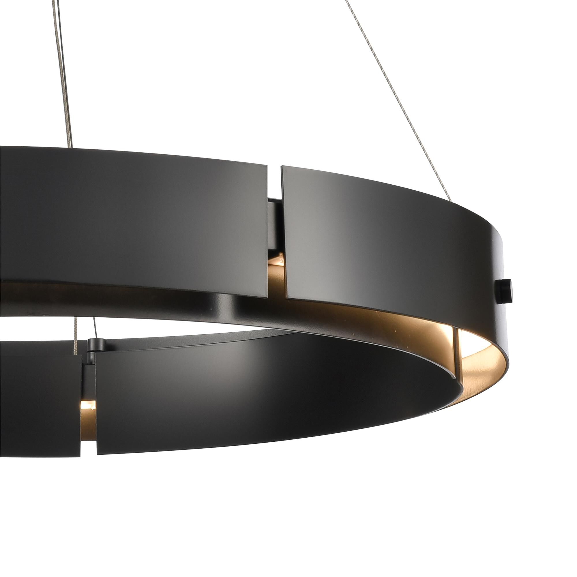 Shown in Black finish and Matte Black Steel shade