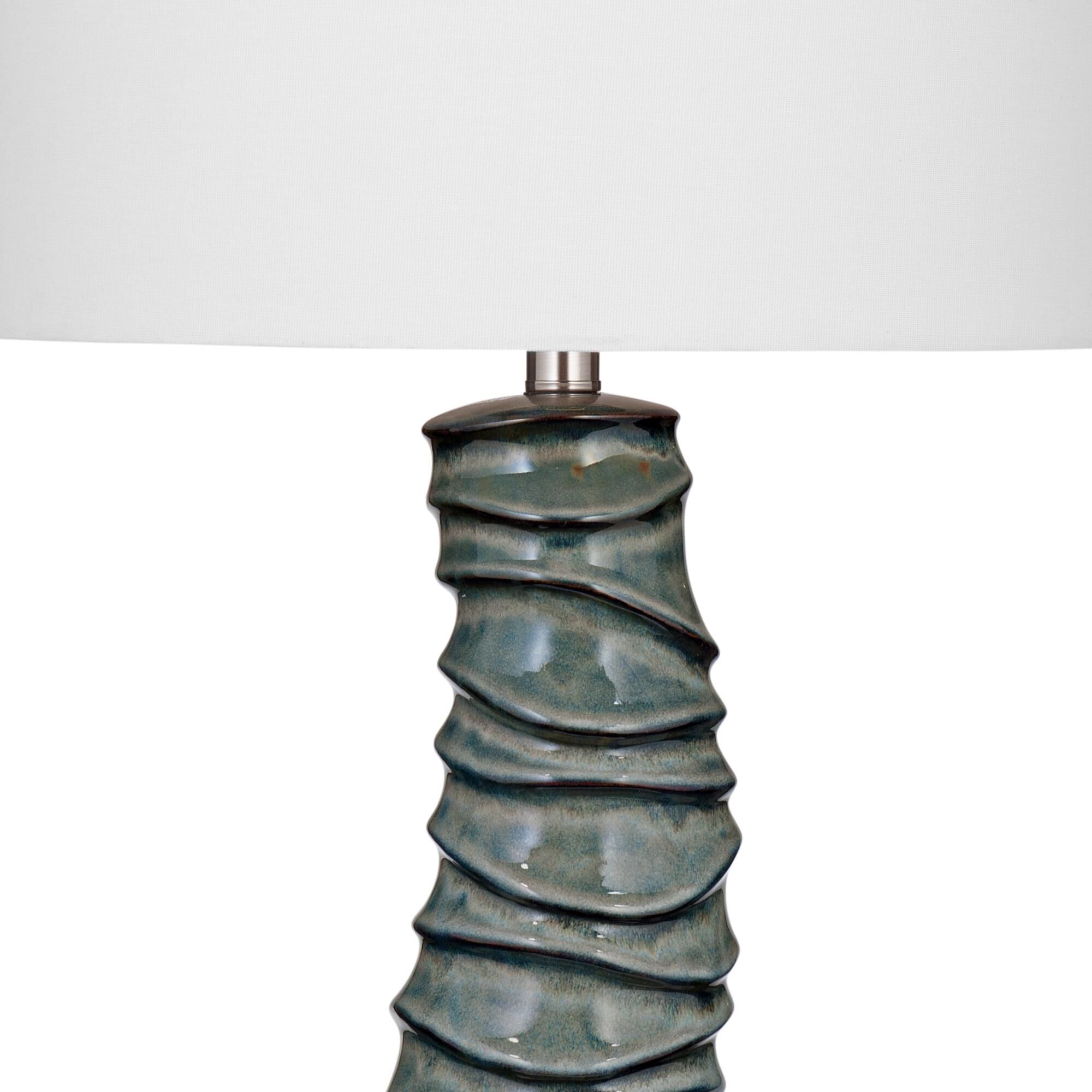 Shown in Blue Crackle finish and White shade