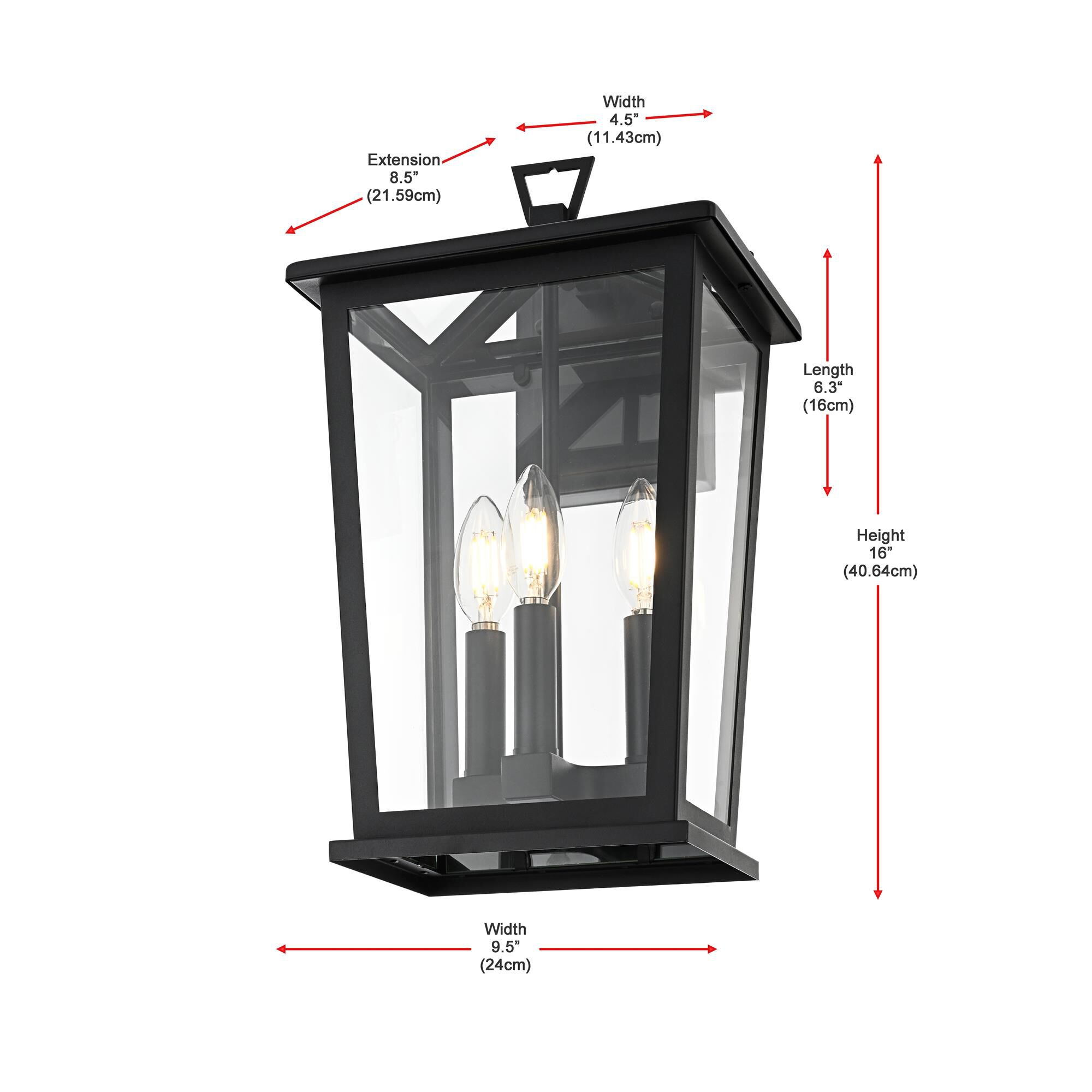 Shown in Black finish