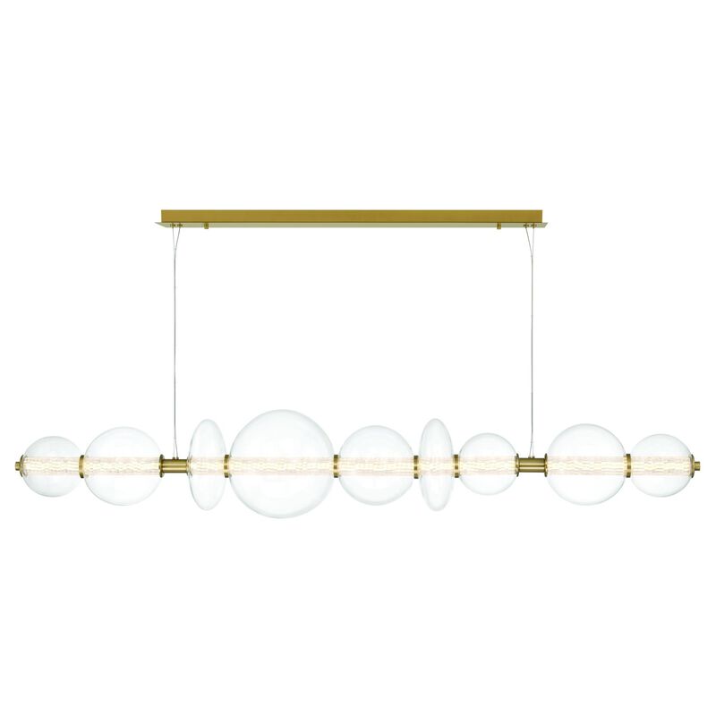 Atomo Large Linear Chandelier by Eurofase Lighting