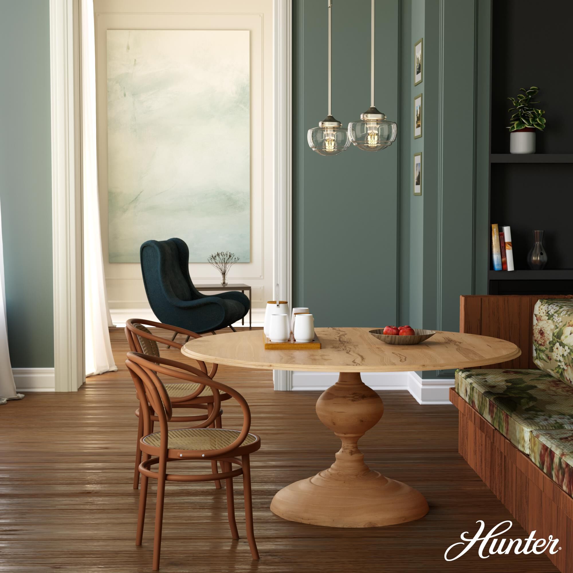 Hunter Fan Saddle Creek 7 Inch Mini Pendant