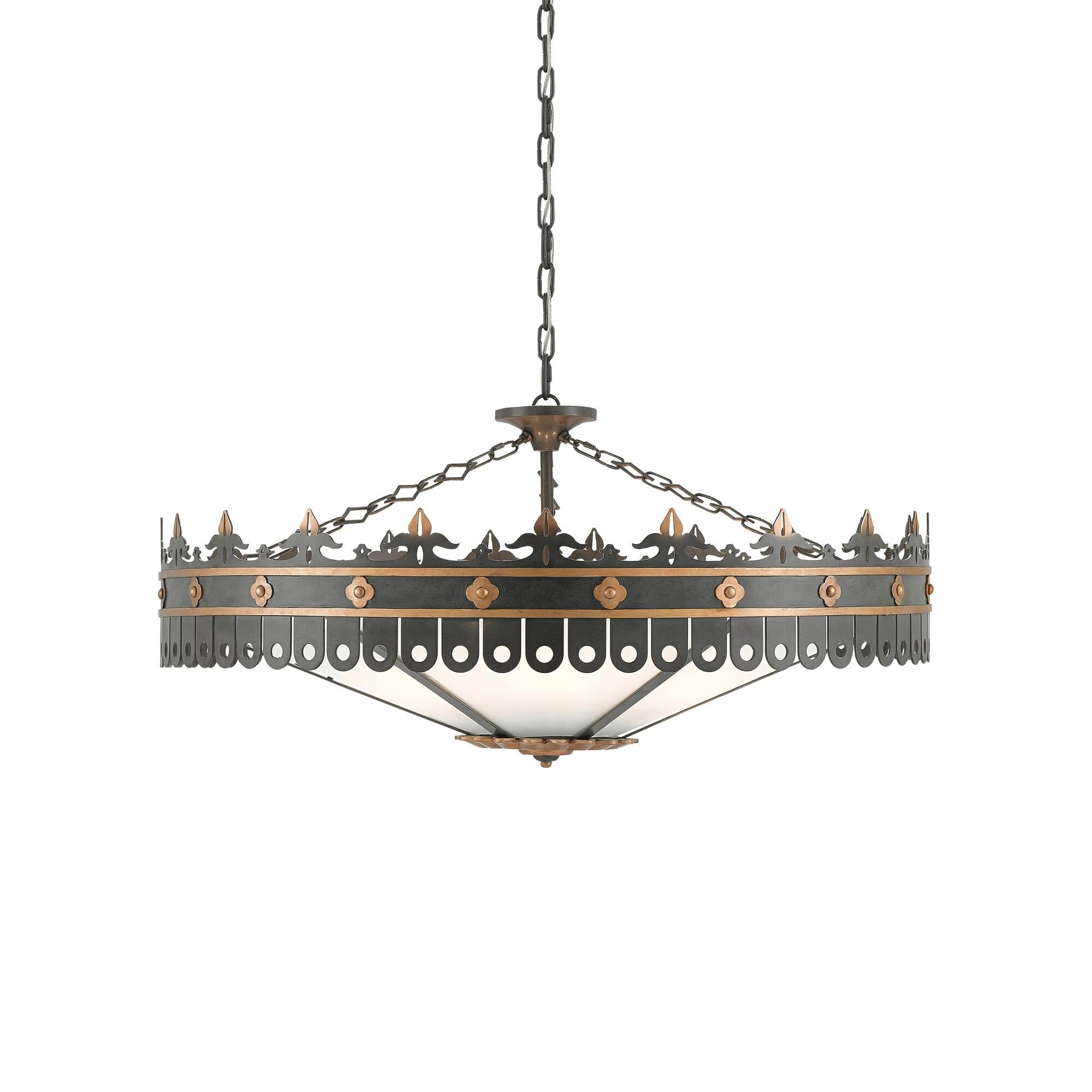 Berkeley 40 Inch 6 Light Chandelier by Currey and Company
