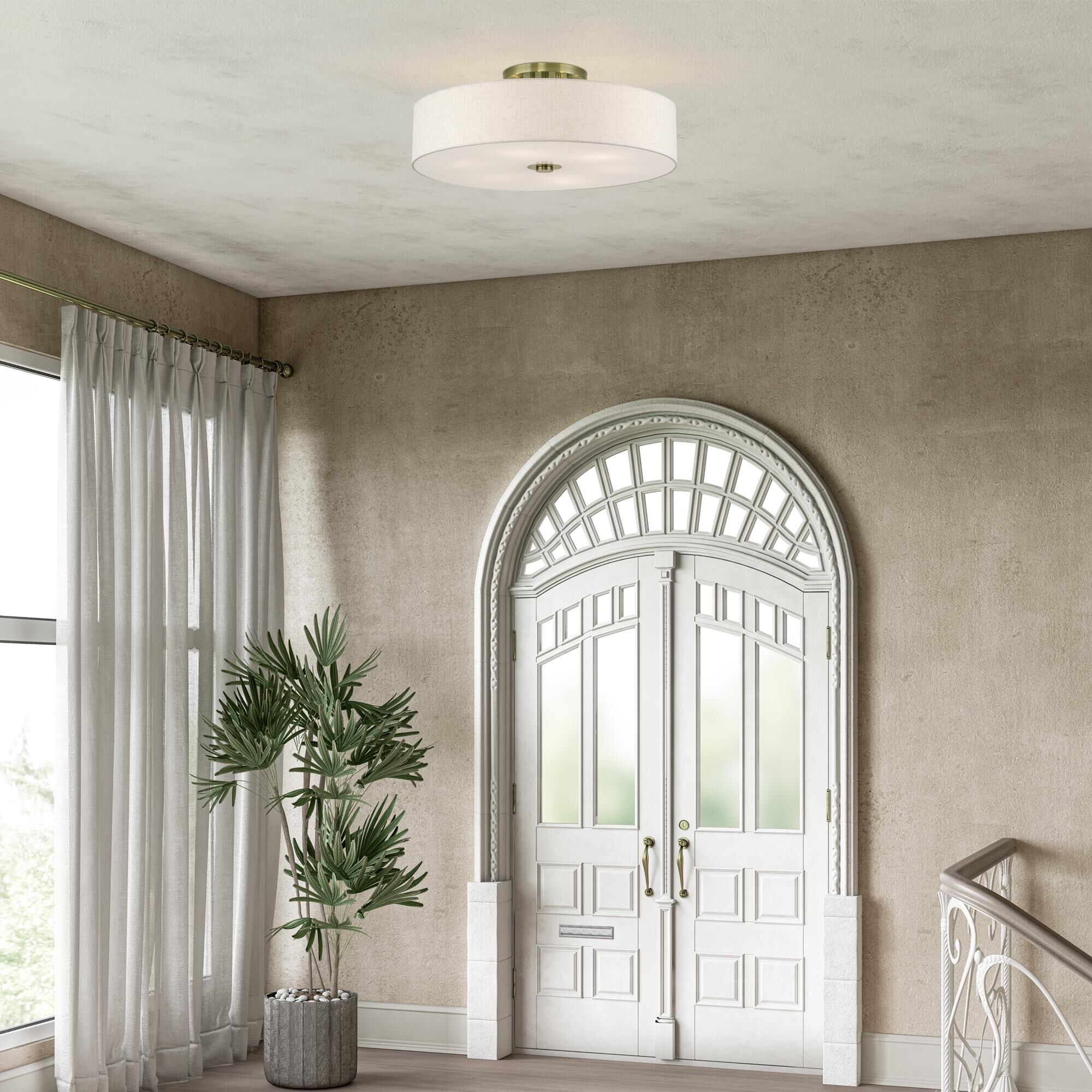 Monroe 30 Inch Semi Flush Mount by Livex Lighting