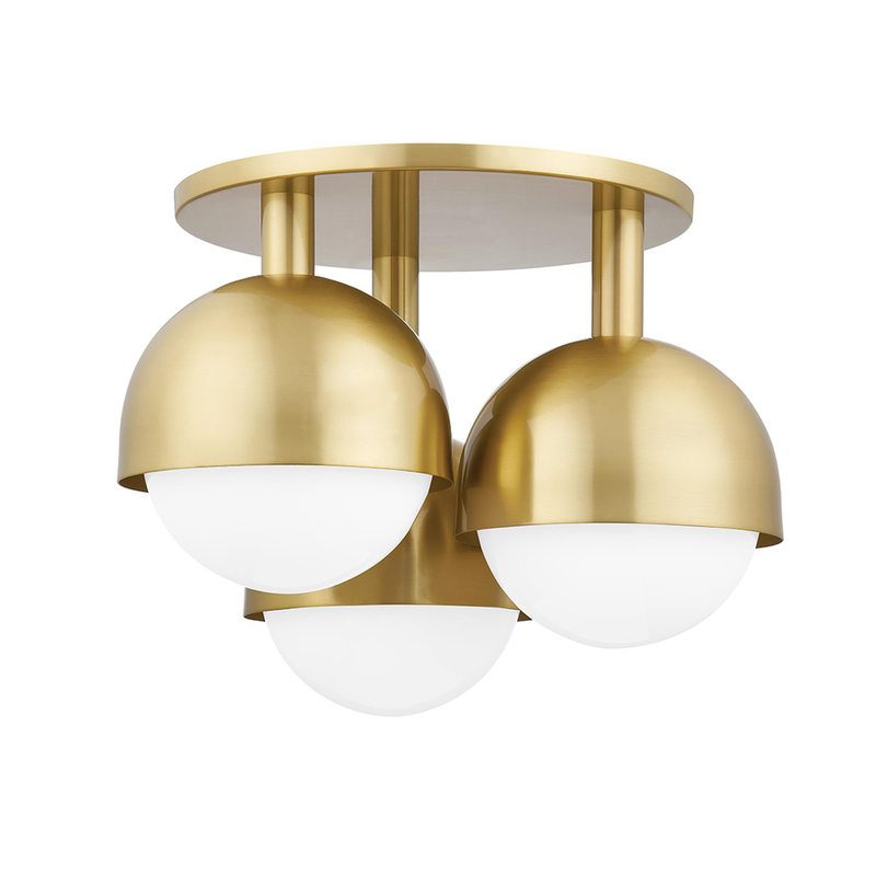 Foster 19 Inch 3 Light Semi Flush Mount by Hudson Valley Lighting