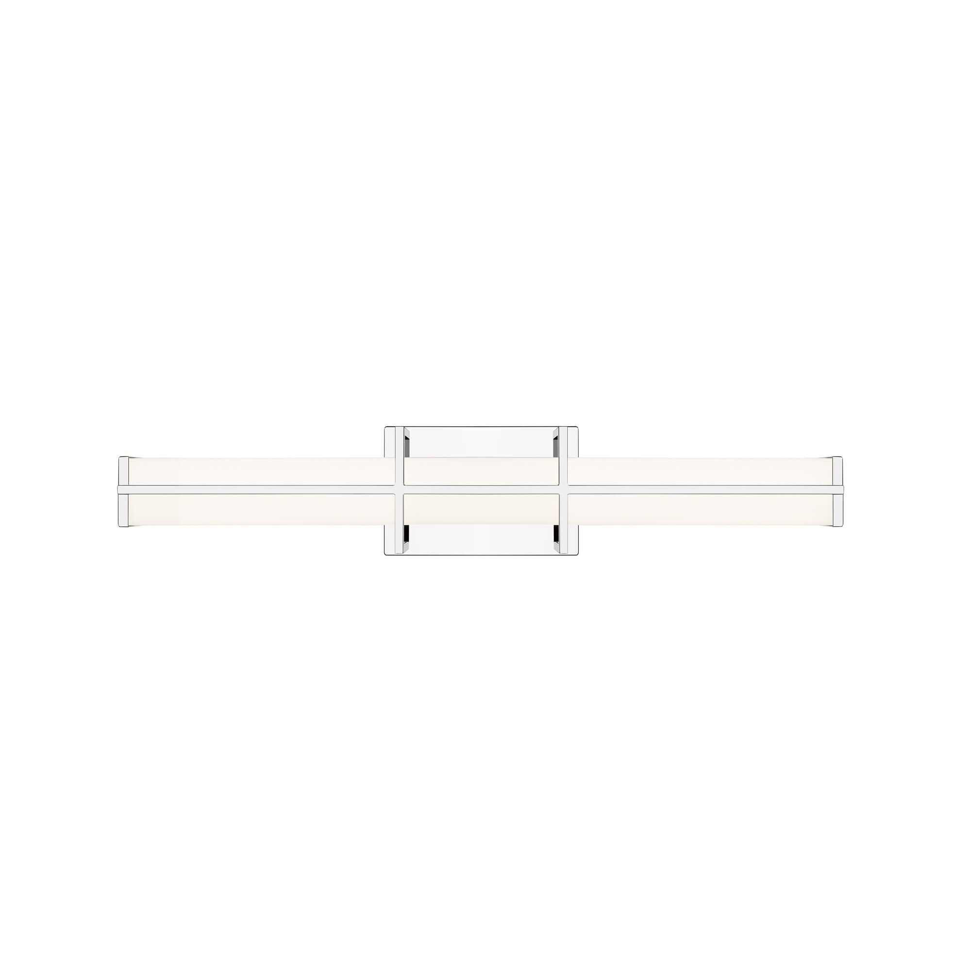 Shown in Chrome finish and Frosted glass and Frosted shade