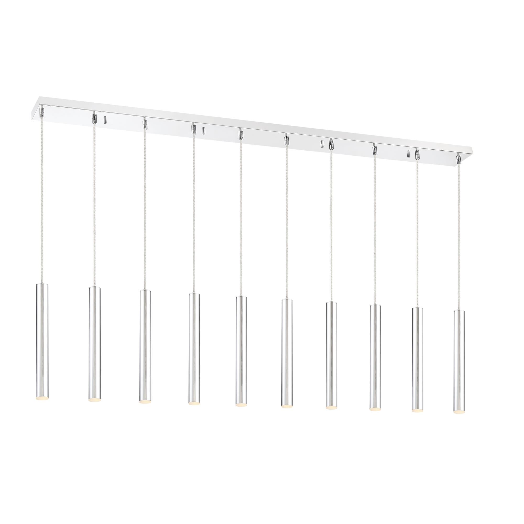 Shown in Chrome finish and Steel glass and Steel shade