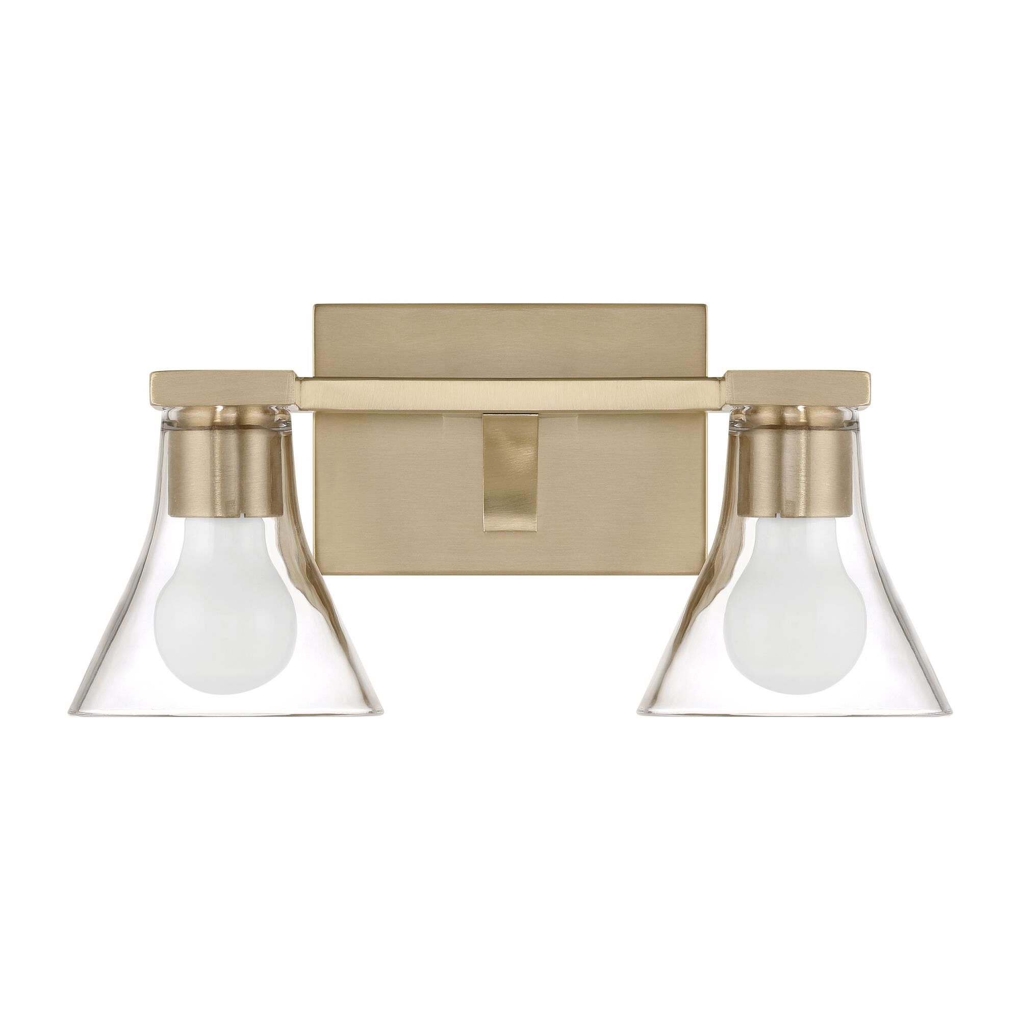 Shown in Champagne Gold finish and Clear glass