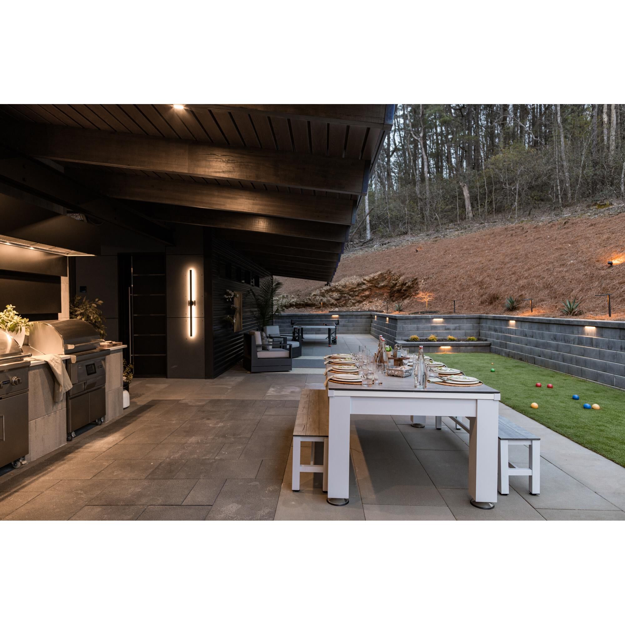 Alumilux Line 51 Inch Tall 2 Light LED Outdoor Wall Light by ET2 Lighting