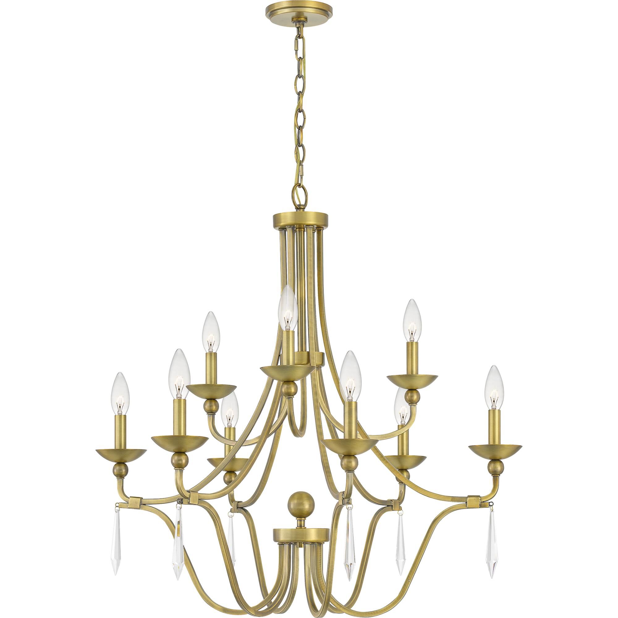 32 Inch 9 Light Chandelier by Quoizel