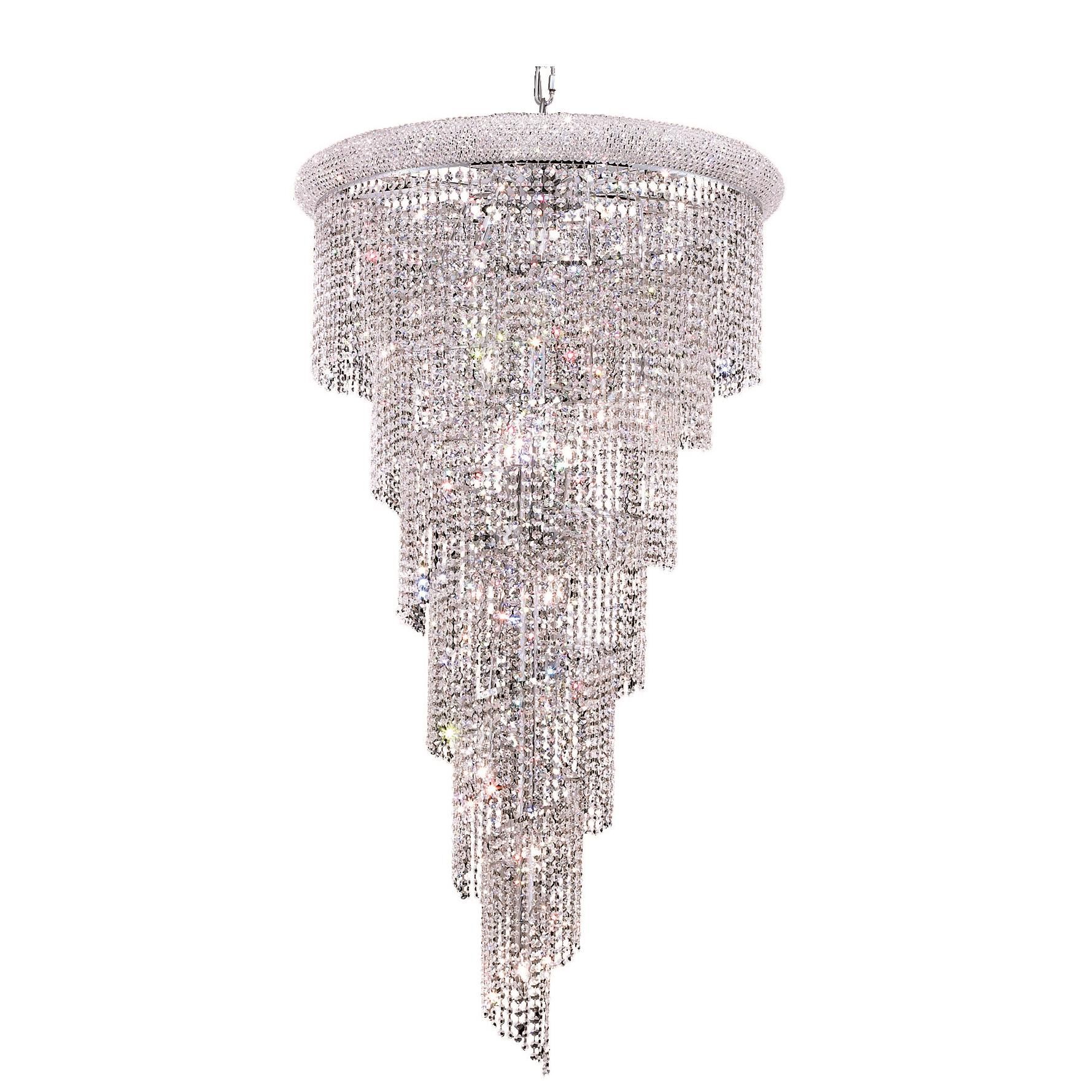 Spiral 30 Inch 22 Light Chandelier by Elegant Lighting