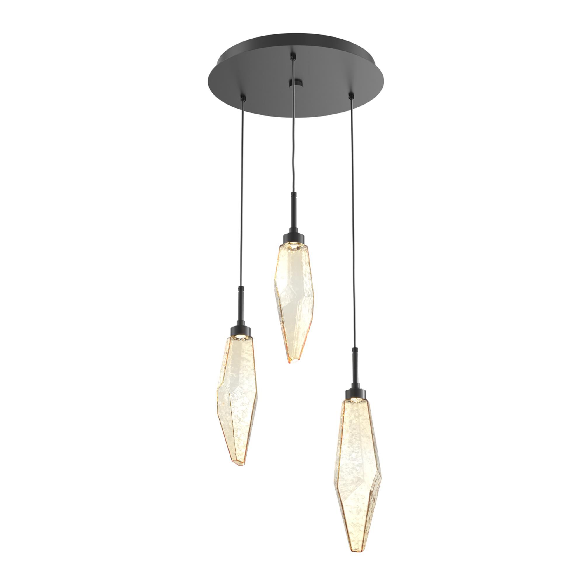 Shown in Matte Black finish and Chilled Amber glass