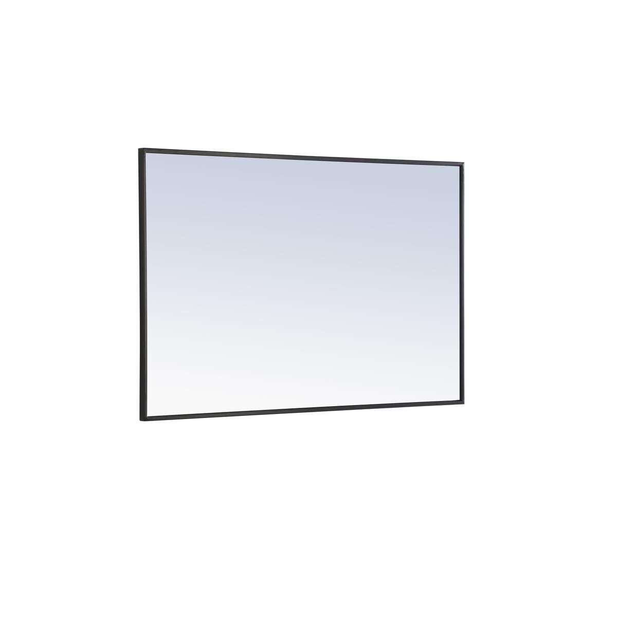 Shown in Black finish and Clear Mirror Beveled glass