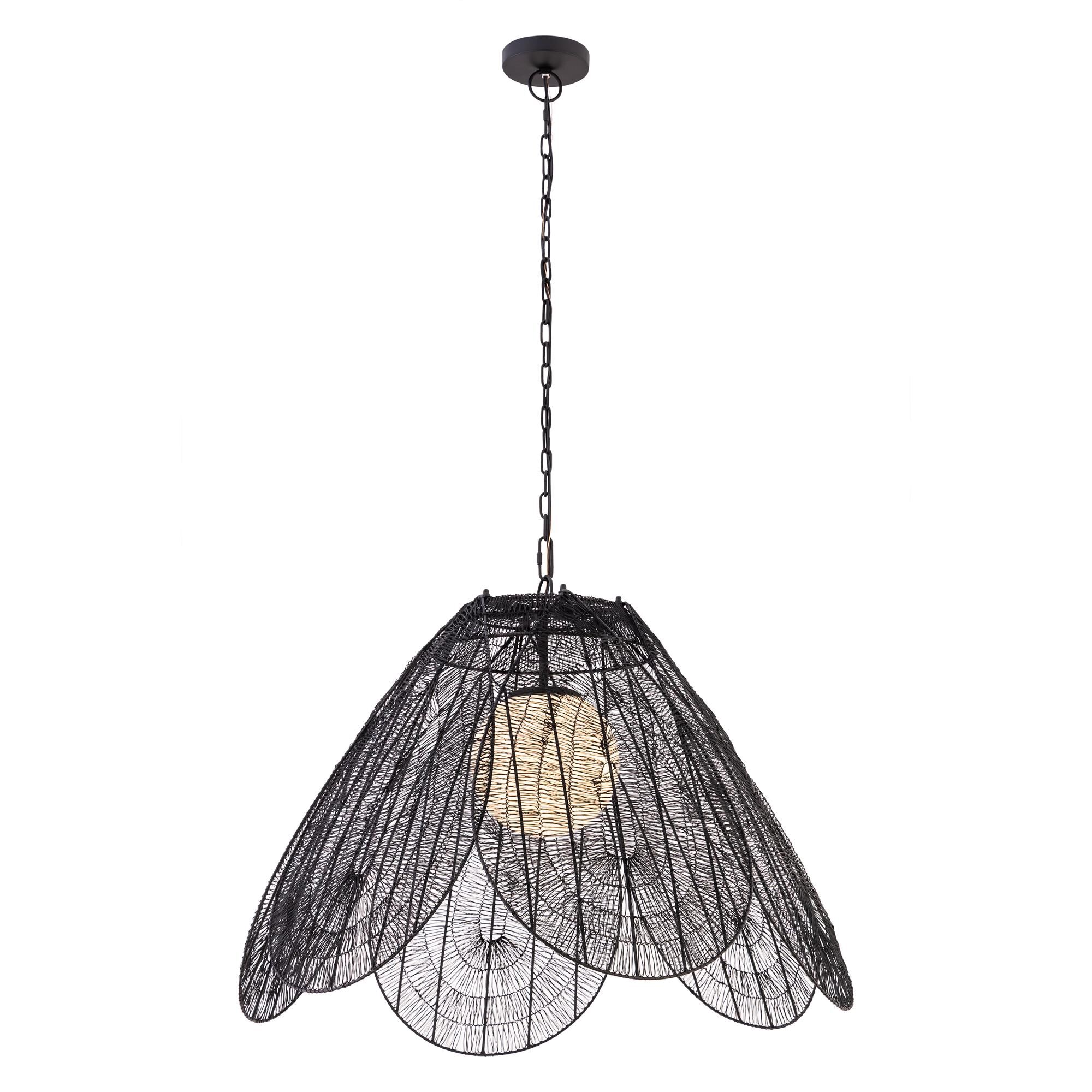 Shown in Dark Matte Black finish and Opal glass