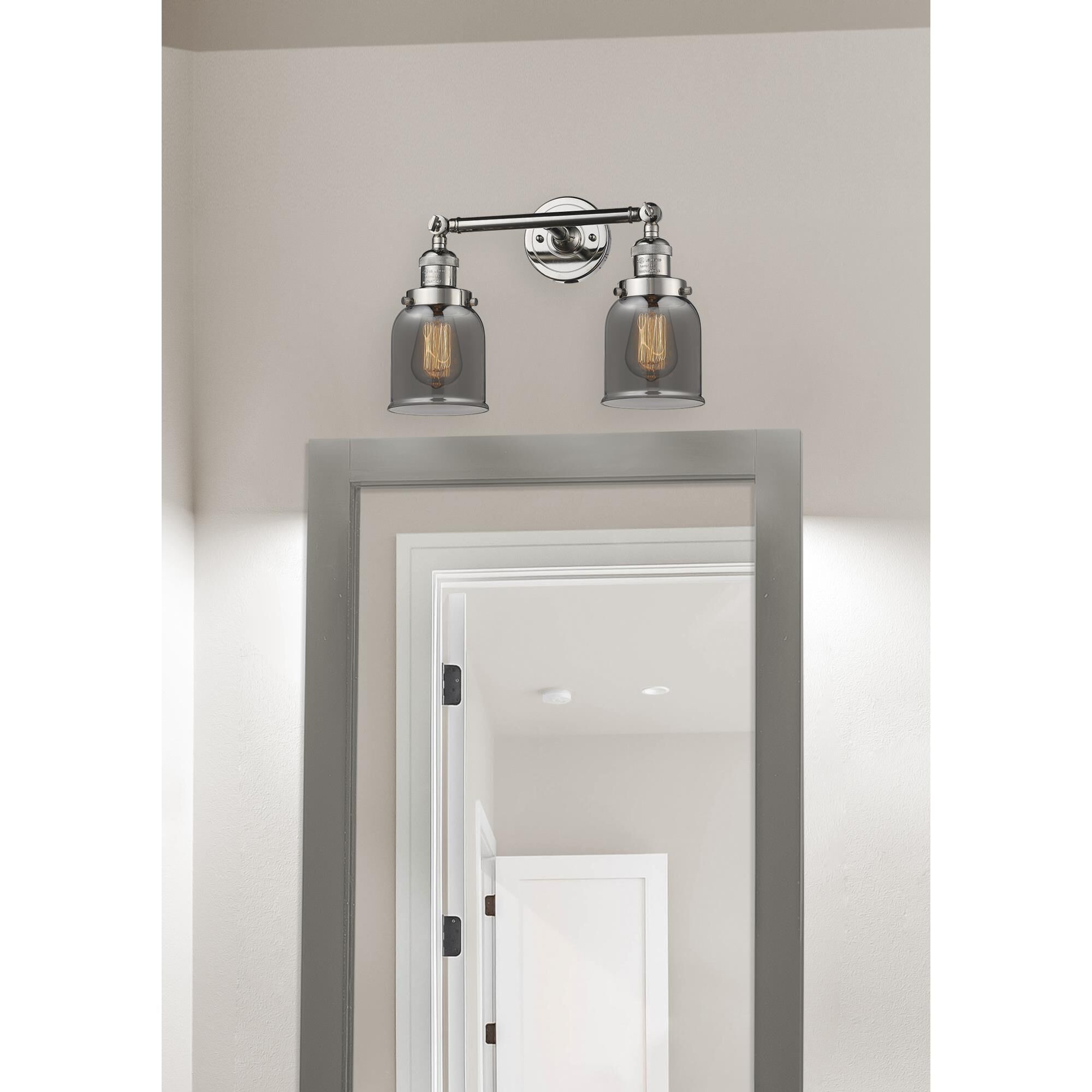 Shown in Polished Nickel finish and Plated Smoked glass