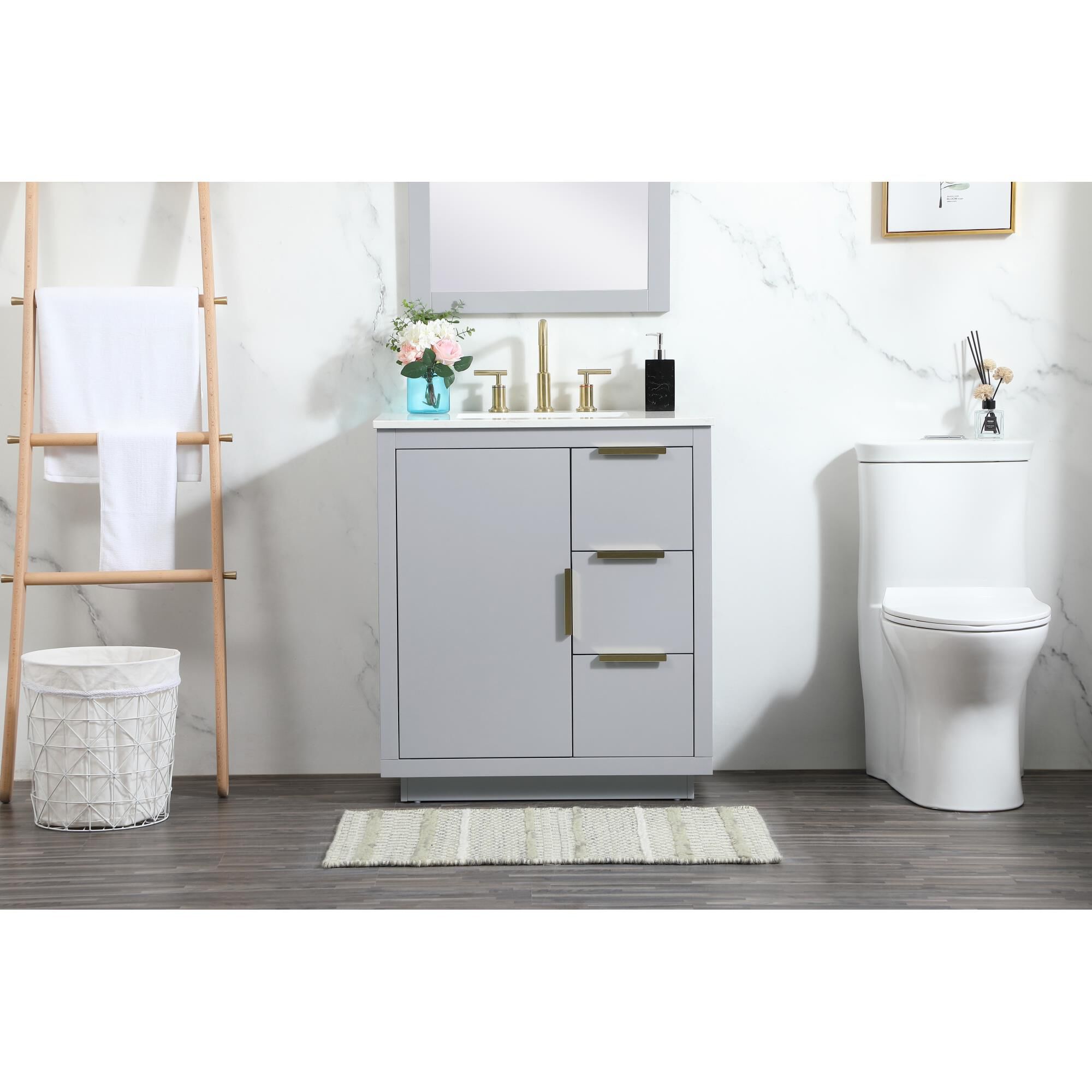 Shown in Grey finish