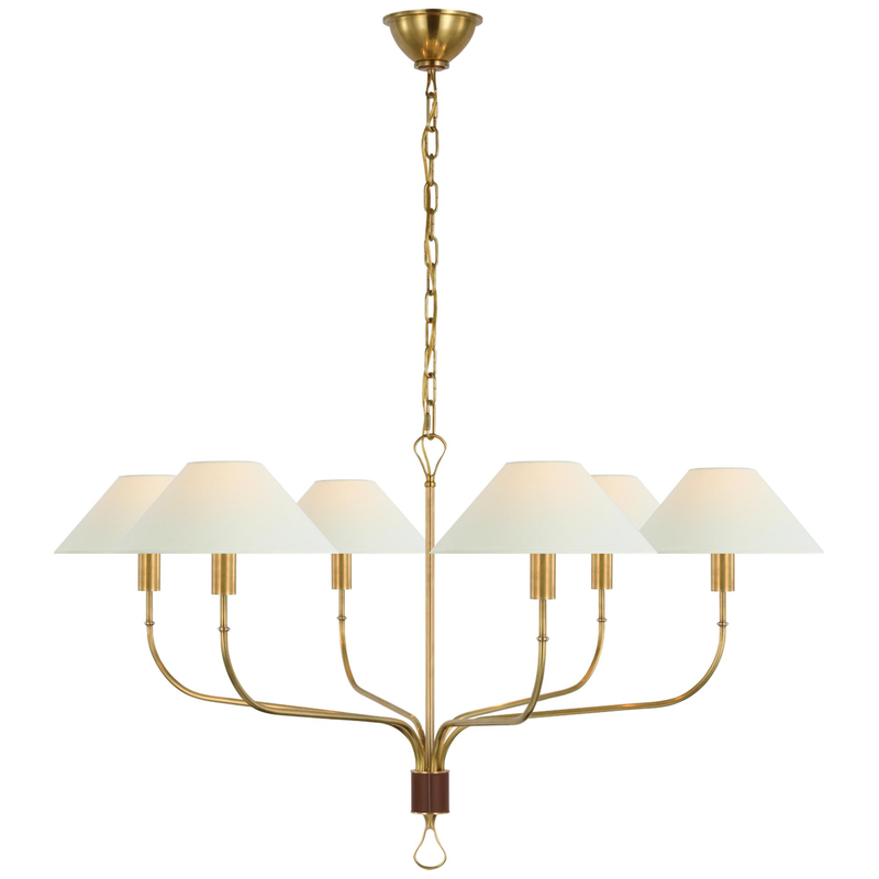 Amber Lewis Griffin 42 Inch 6 Light LED Chandelier by Visual Comfort Signature Collection