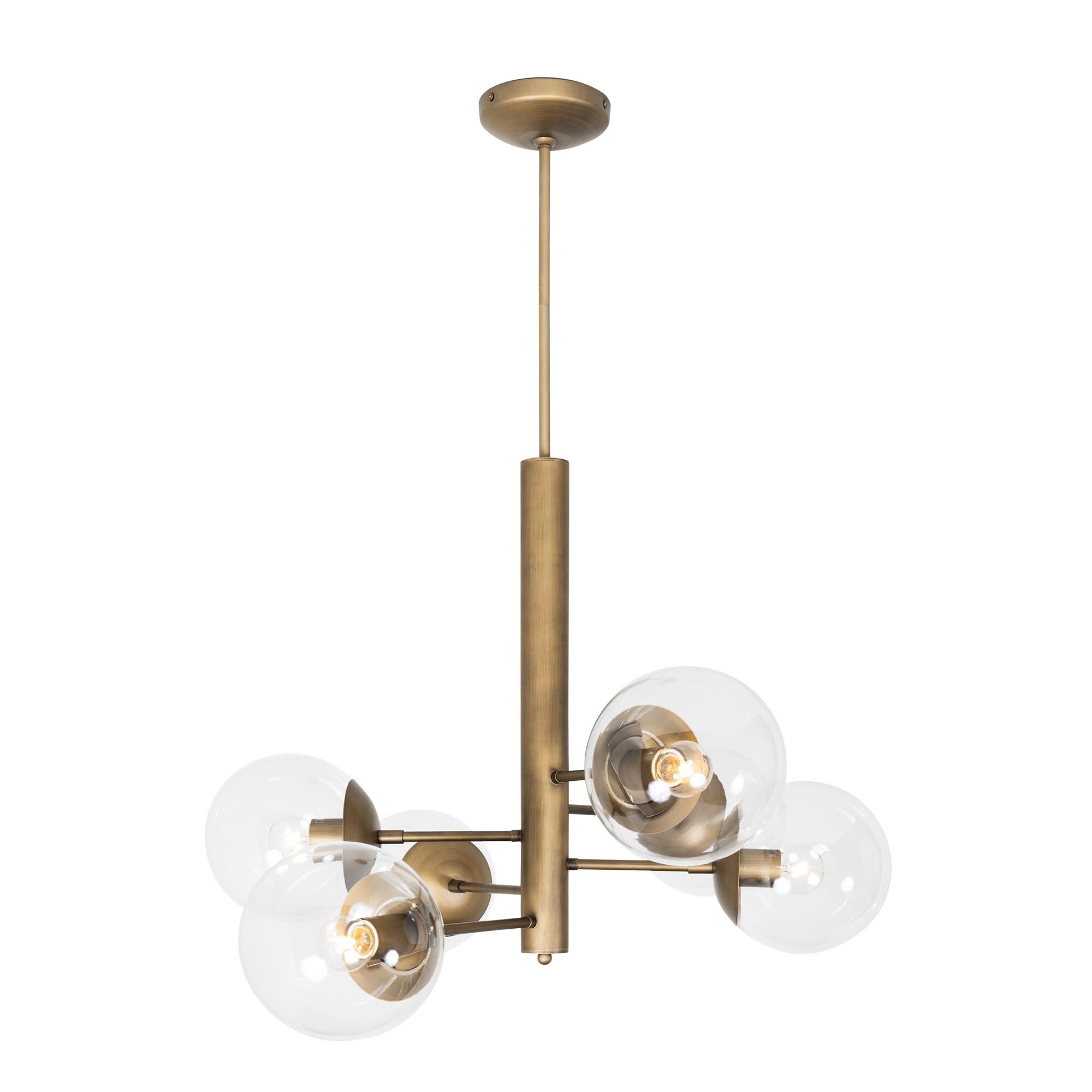 Mid-Century 32 Inch 6 Light Chandelier by Varaluz