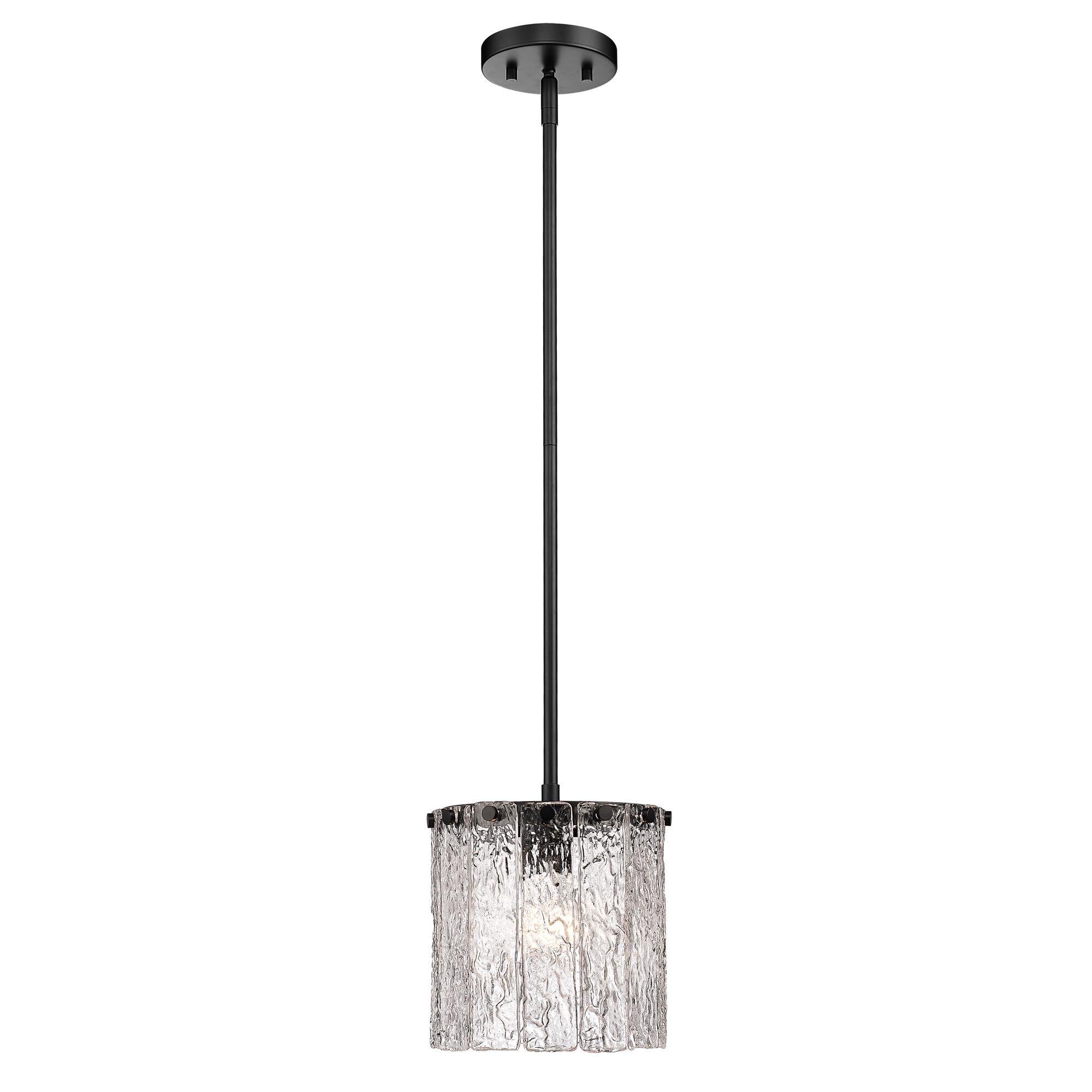 Shown in Matte Black finish and Clear glass
